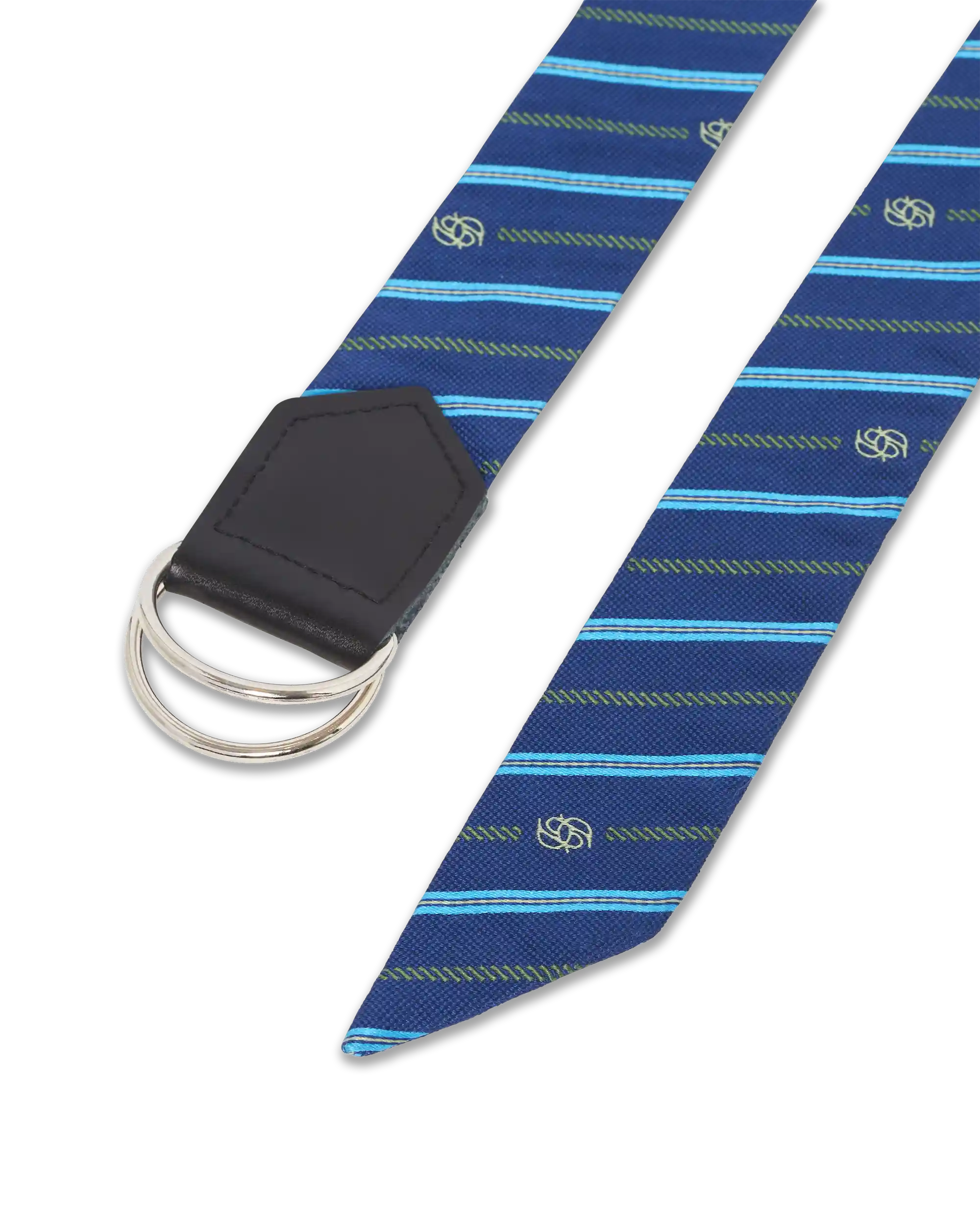 Drôle De Monsieur Double D-Ring Gürtel Blau Seide