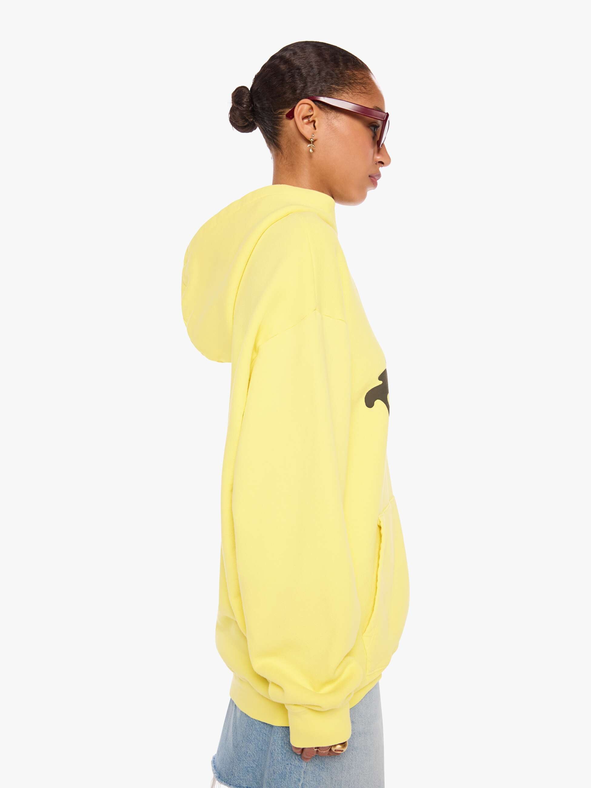 Mother Oversized Hoodie Gooey gelb Baumwolle