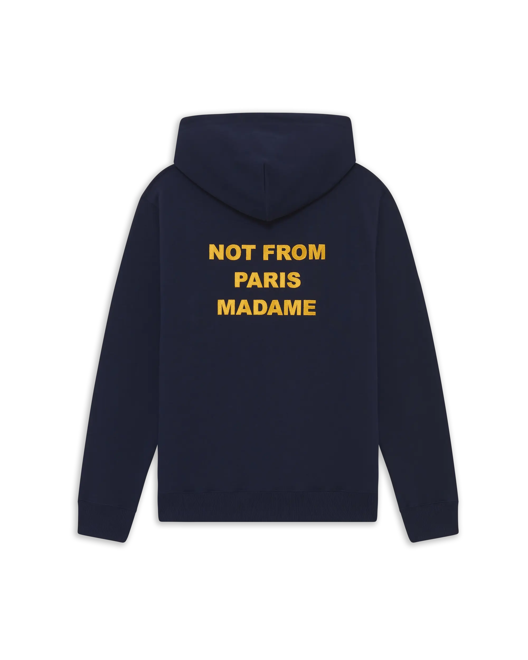 Drôle De Monsieur Bold Slogan Hoodie Hoodie Navy Baumwolle