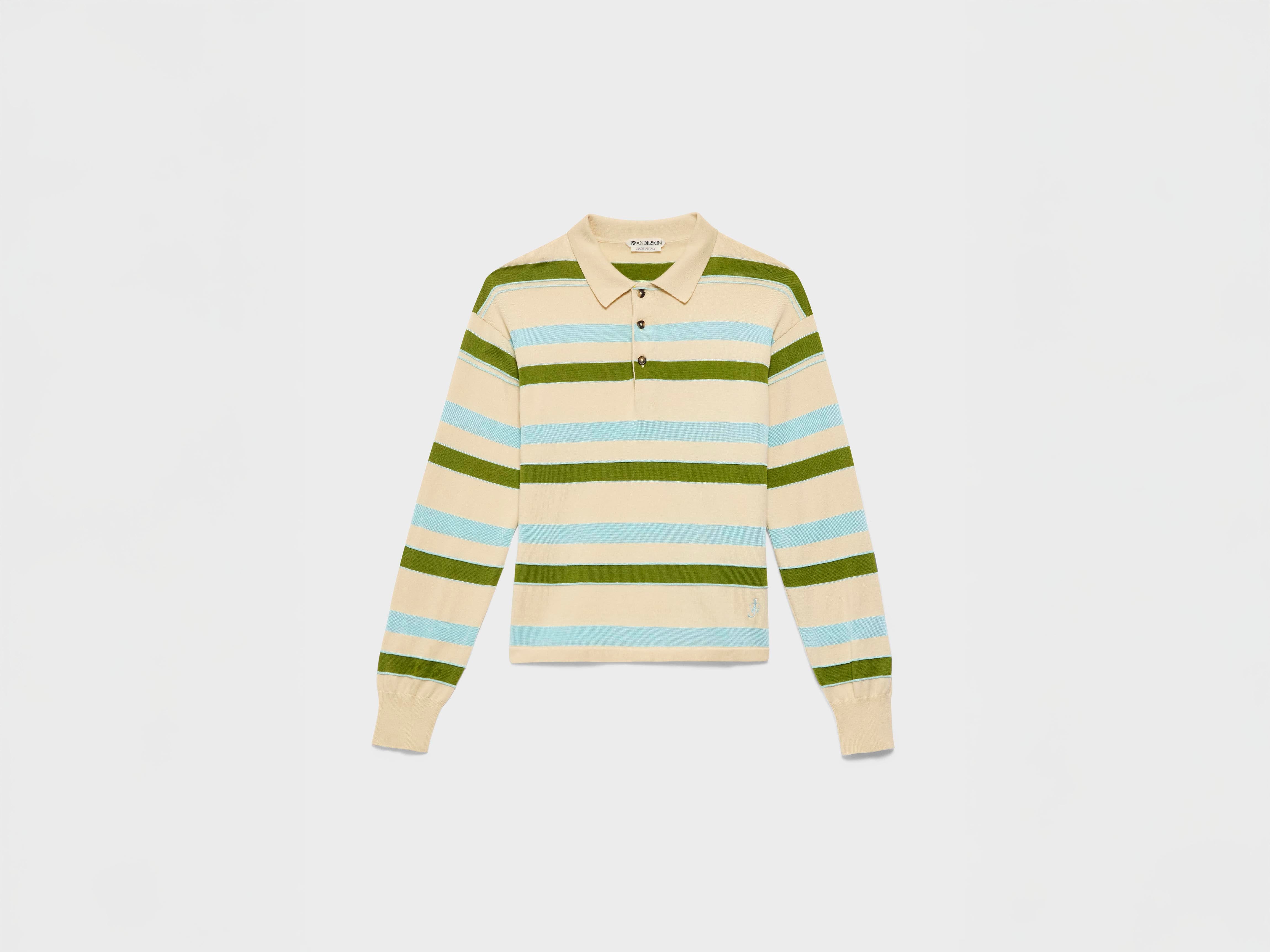 J.W.Anderson Rugby Polo Top Strick Ivory Damen Gestreift
