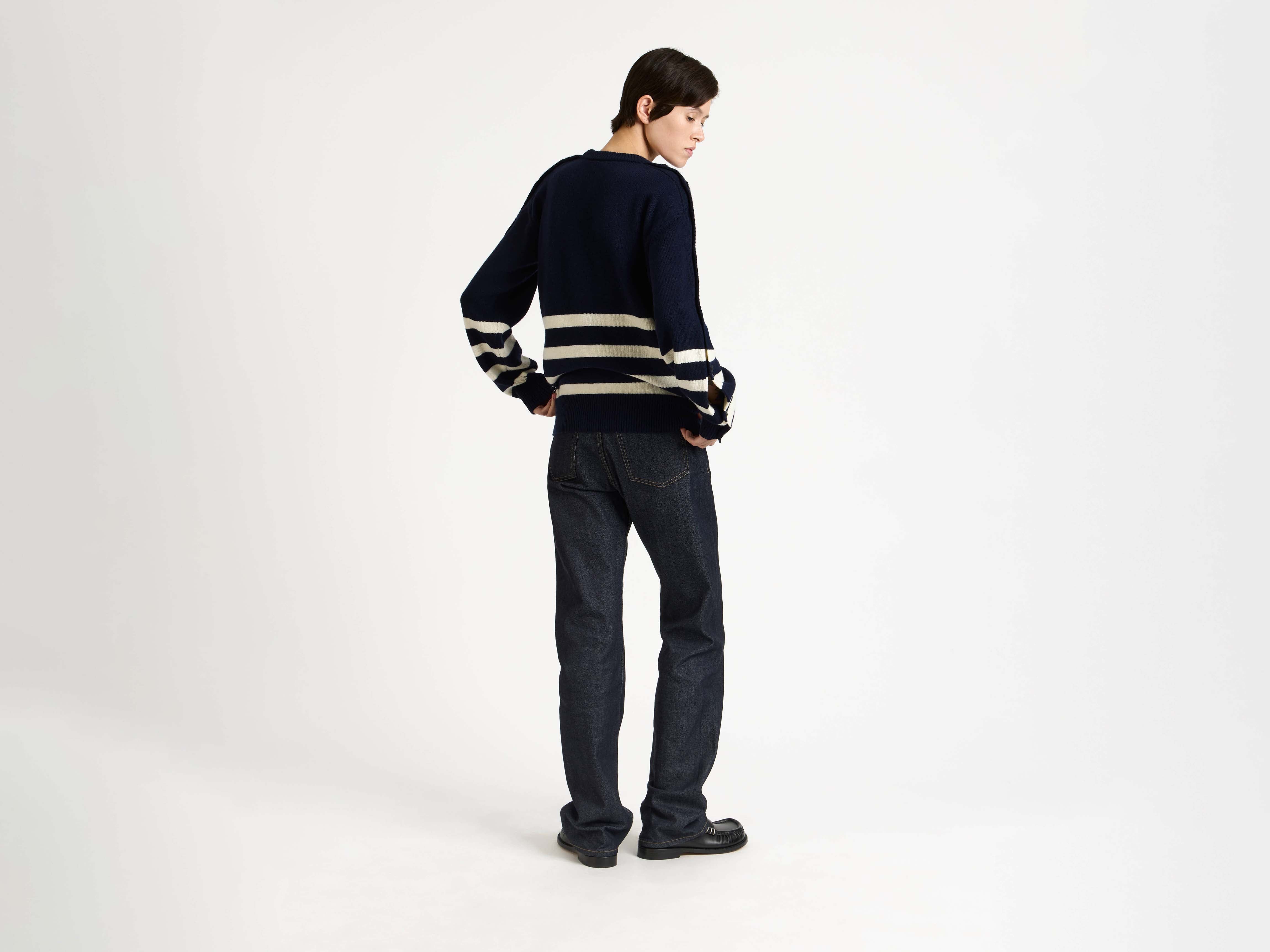 J.W.Anderson Knitwear Breton Jumper Strickpullover Navy Damen