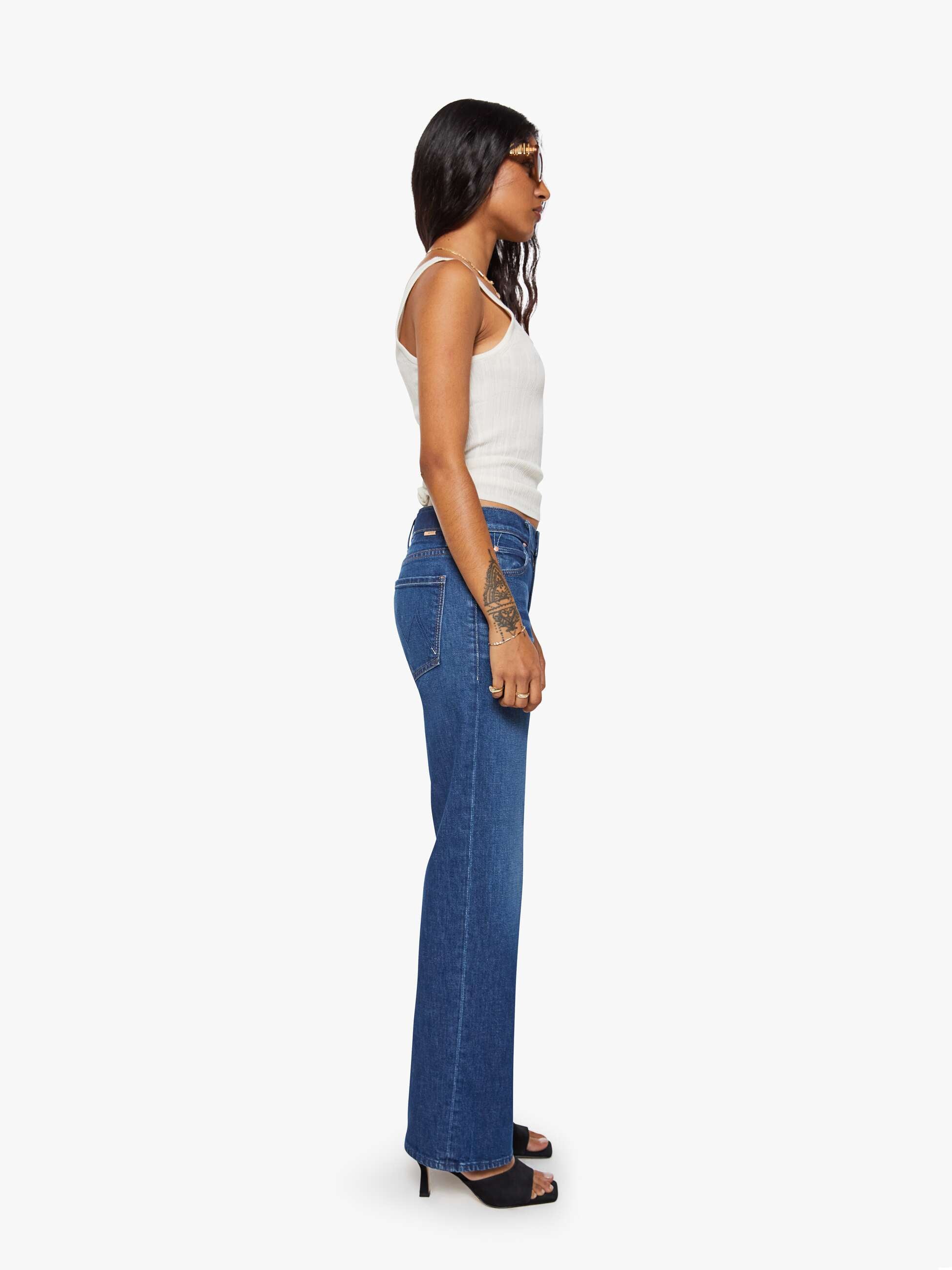 Mother Denim The Lil Kick It Jeans Made In The Shade Dunkelblau