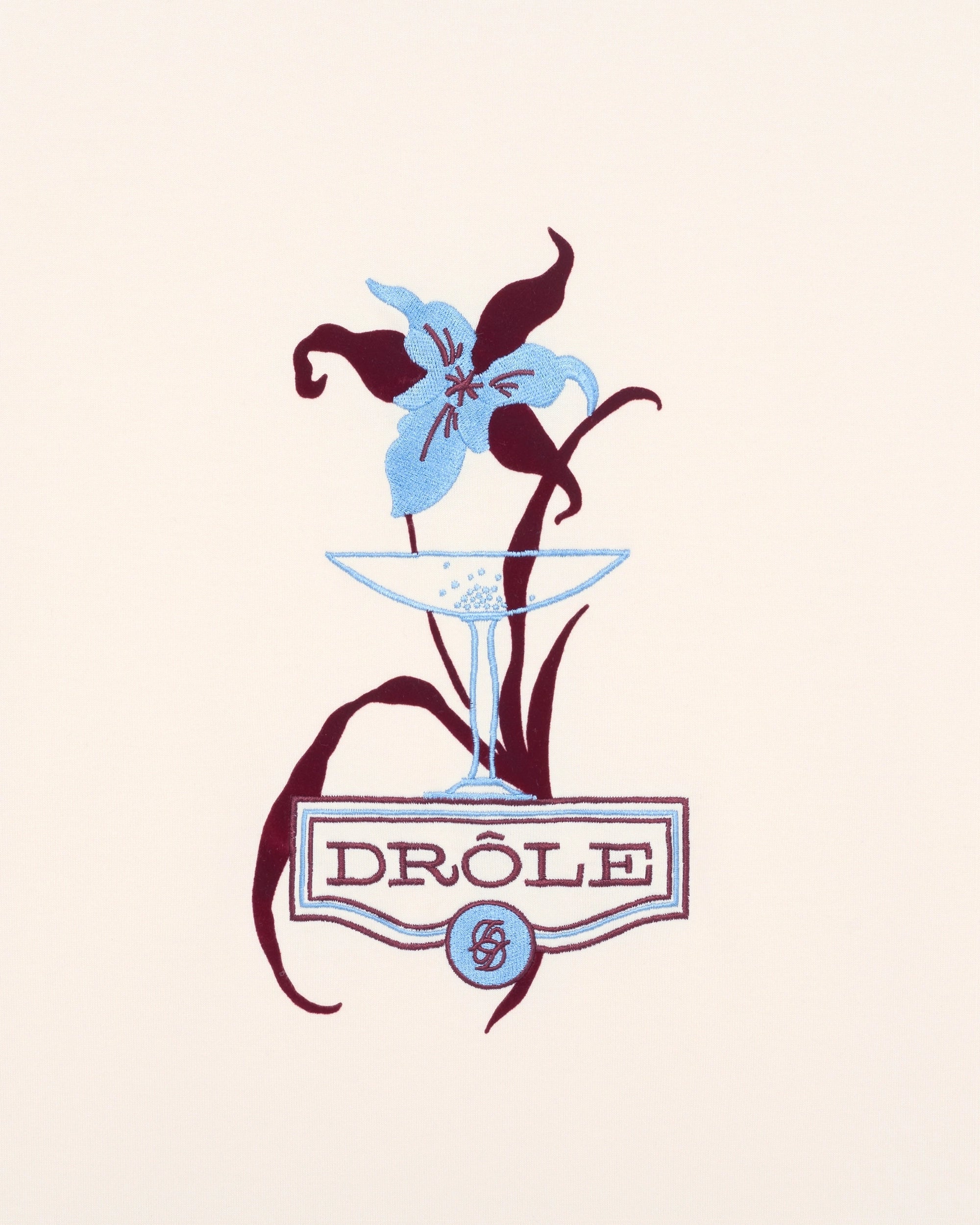 Drôle De Monsieur Iris T-Shirt Hellbeige Baumwolle