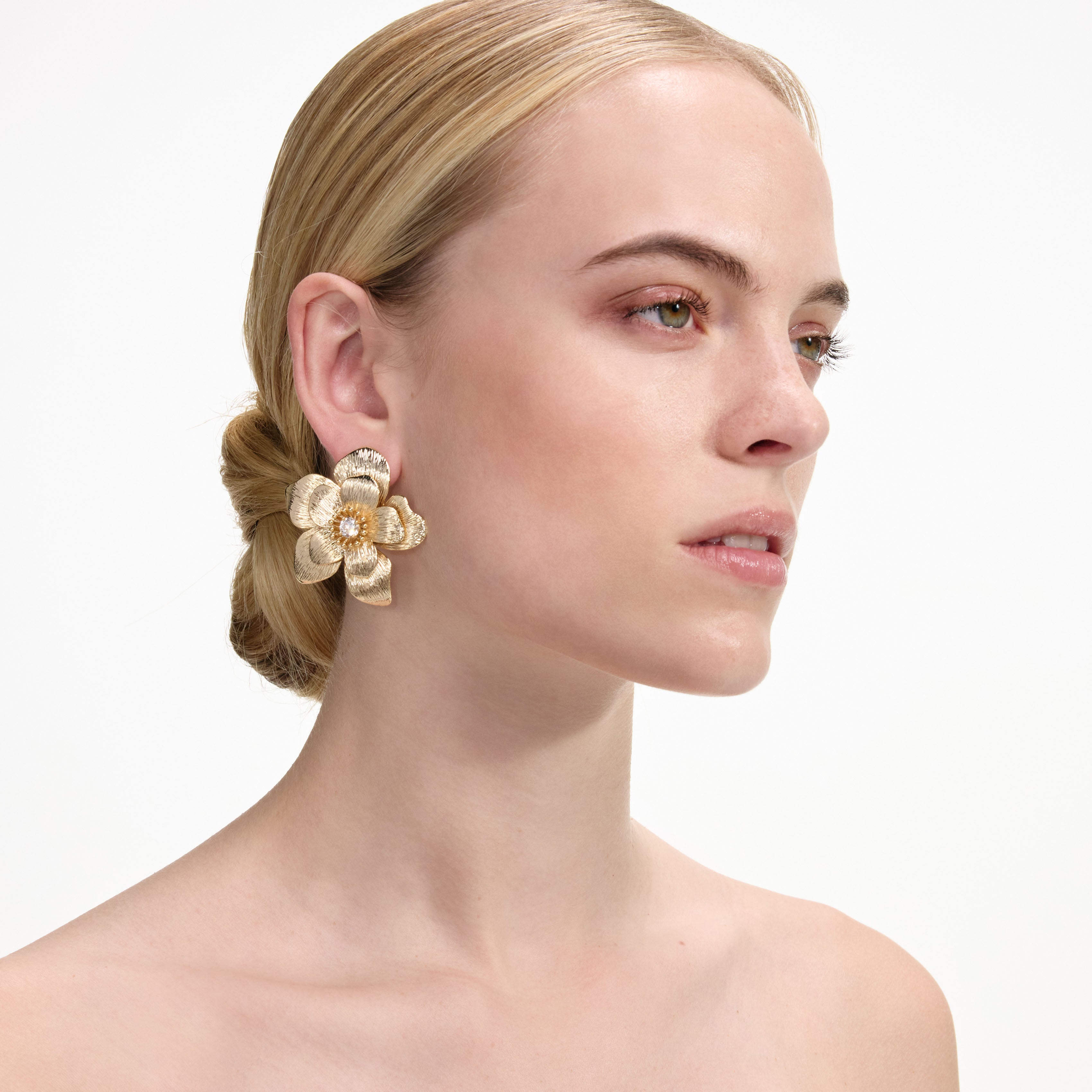 Self Portrait Gold Flower Ohrringe Gold Blumen