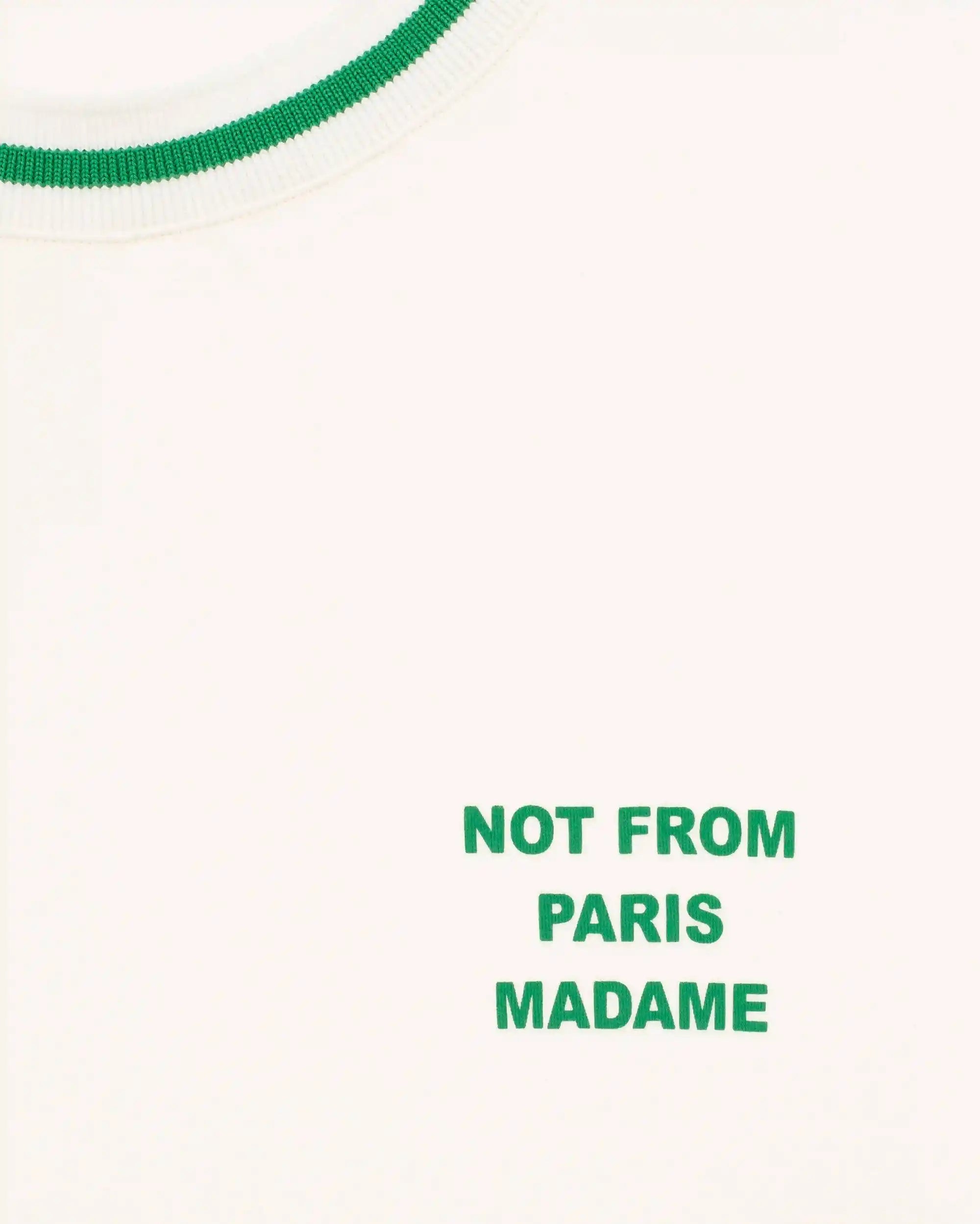 Drôle De Monsieur Le T-Shirt Slogan Sport Creme Baumwolle