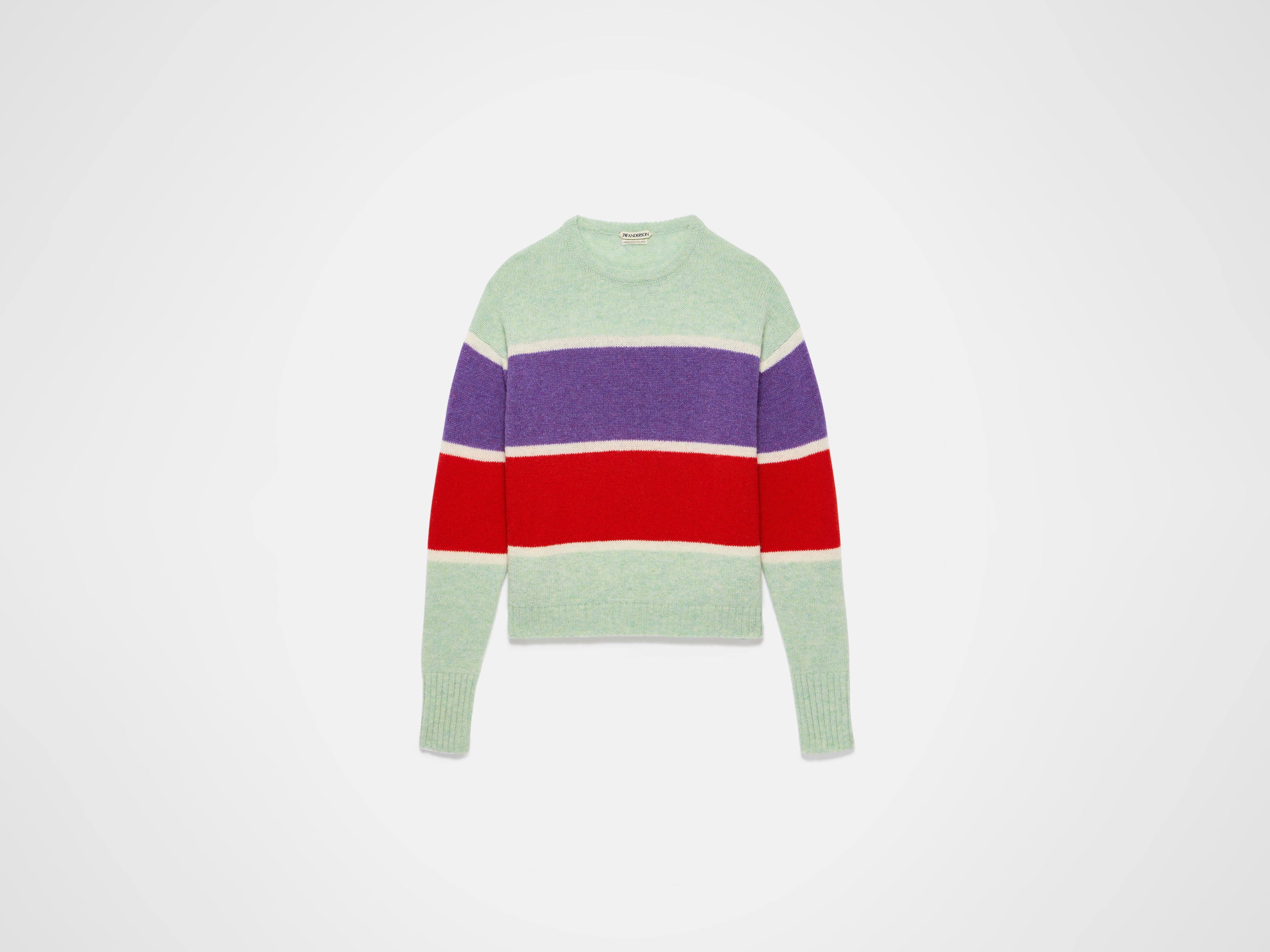 J.W.Anderson Knitwear Pullover Damen Mint Streifen Crew Neck