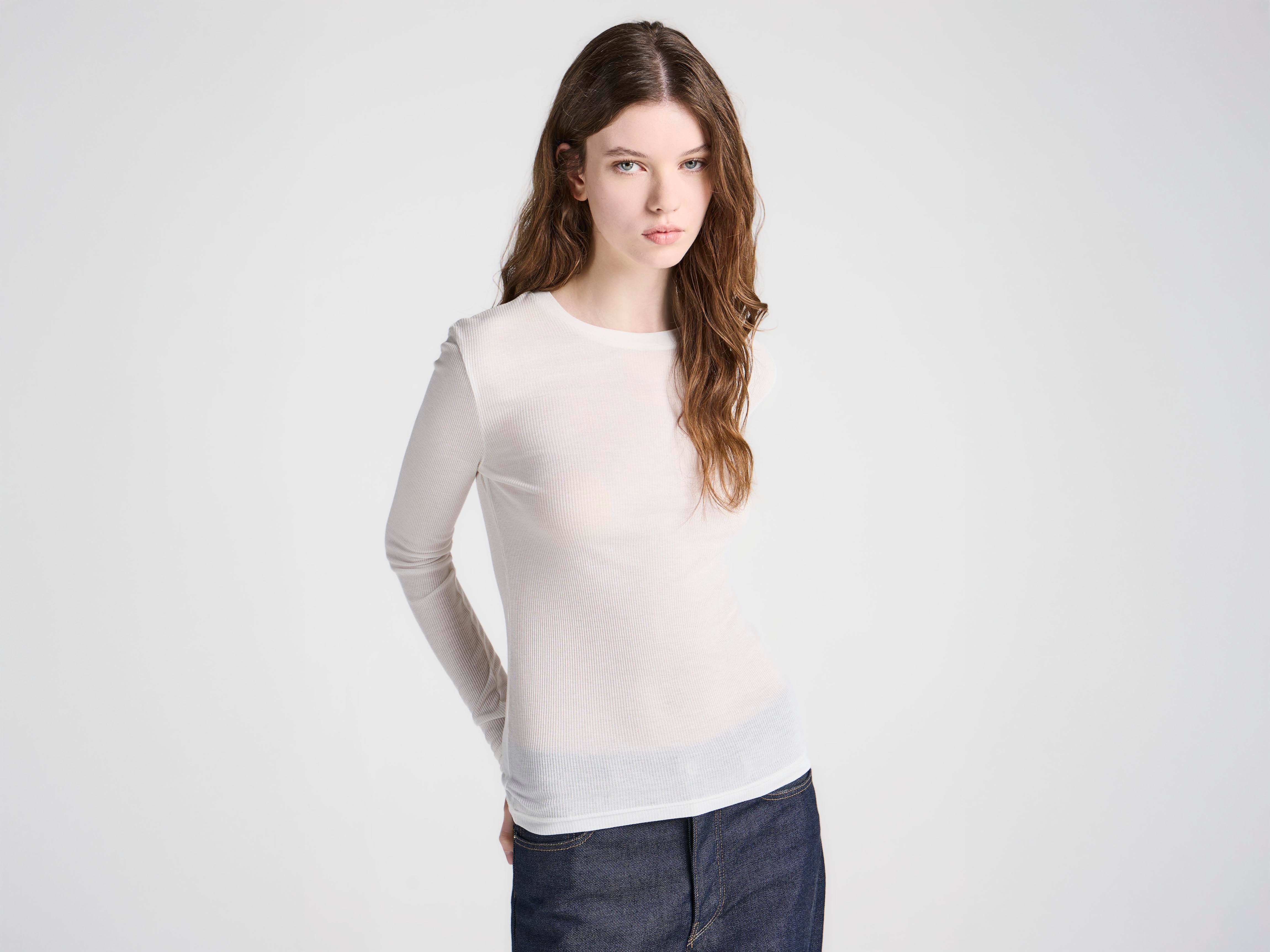 J.W.Anderson Long Sleeve Crew Top off-white Jersey