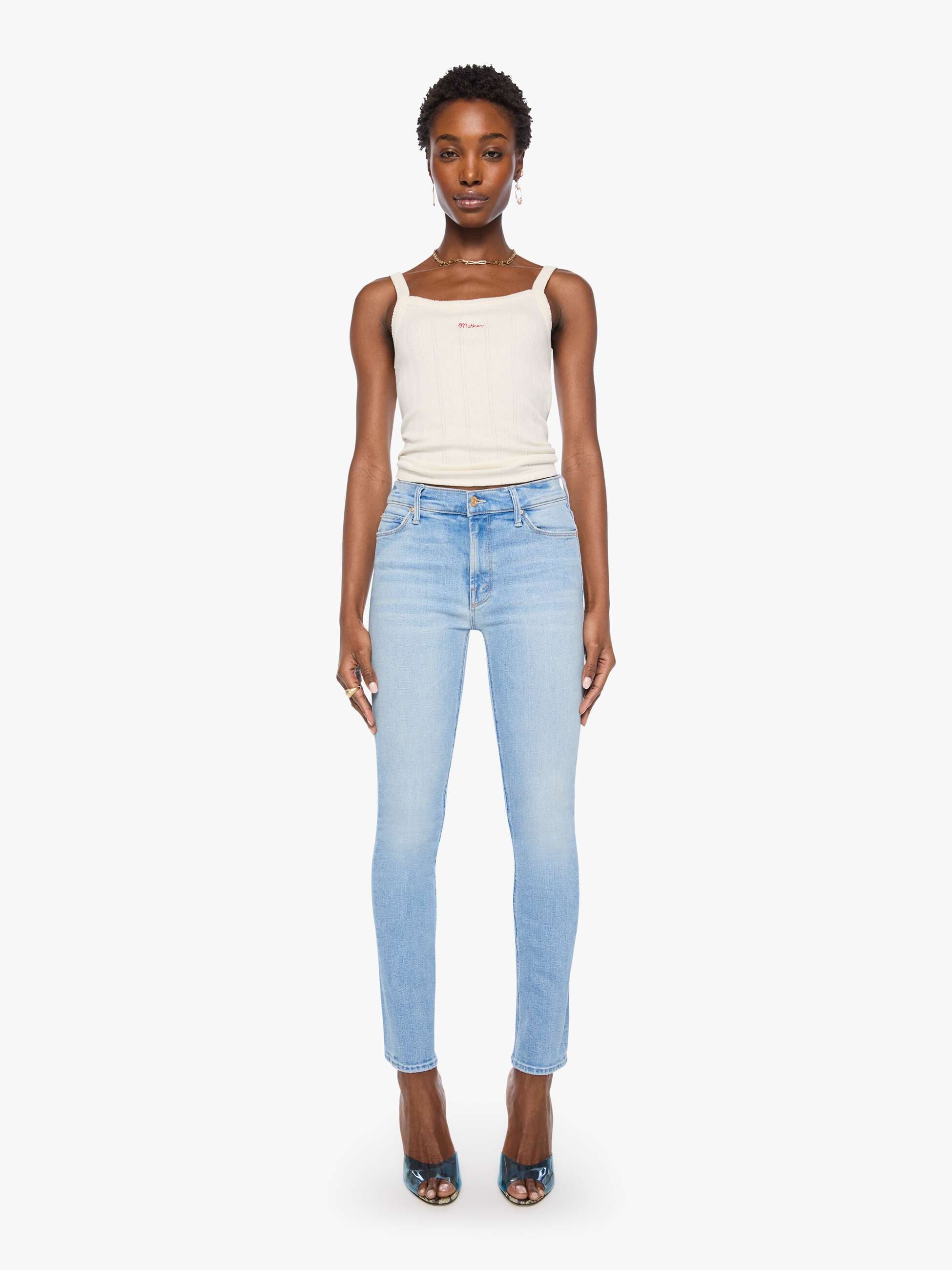 Mother Denim Mid Rise Dazzler Hover Jeans Derby Doll