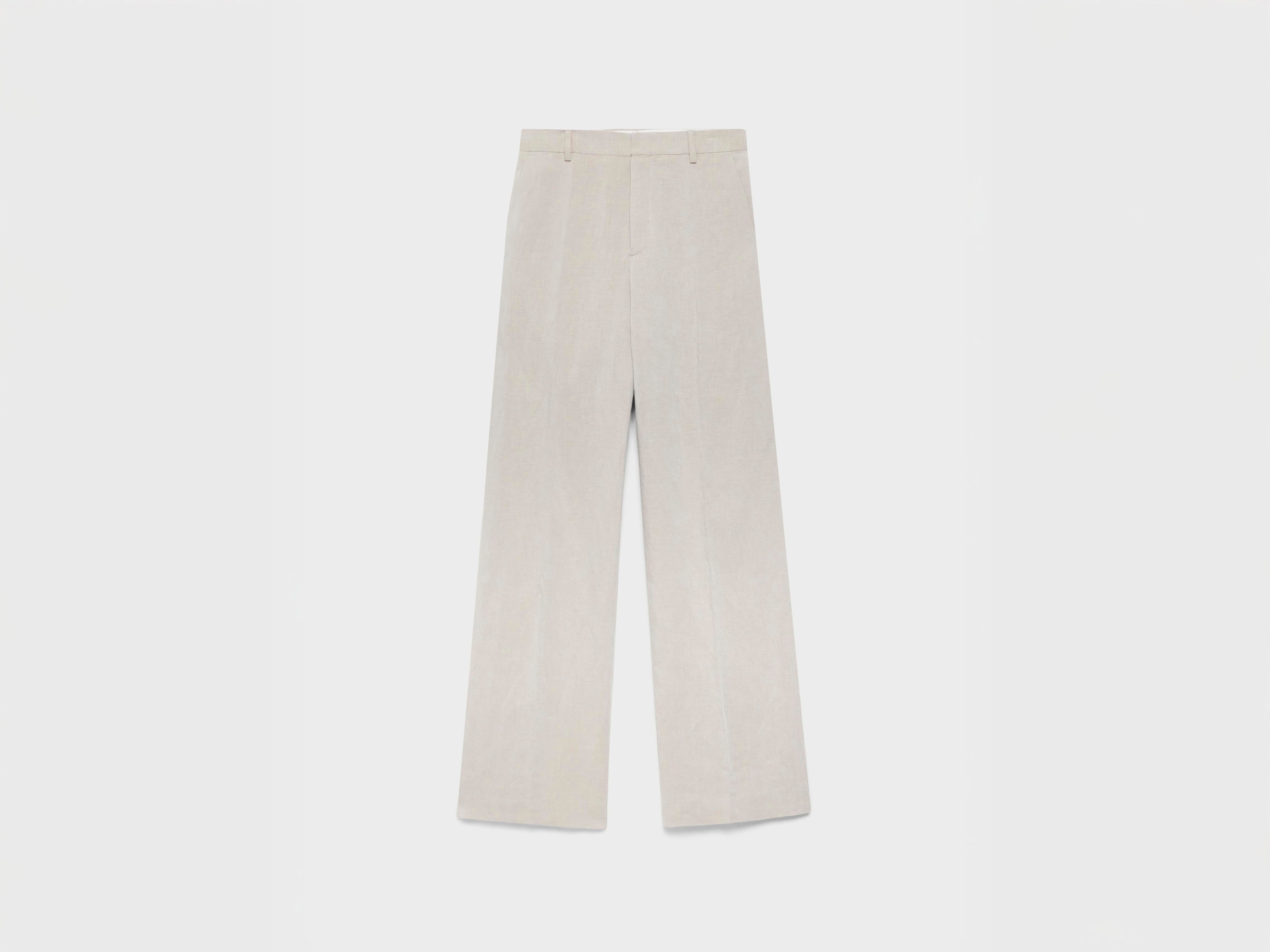 J.W.Anderson Tailored Hose Natur Leinenmix Damen Hornknöpfe