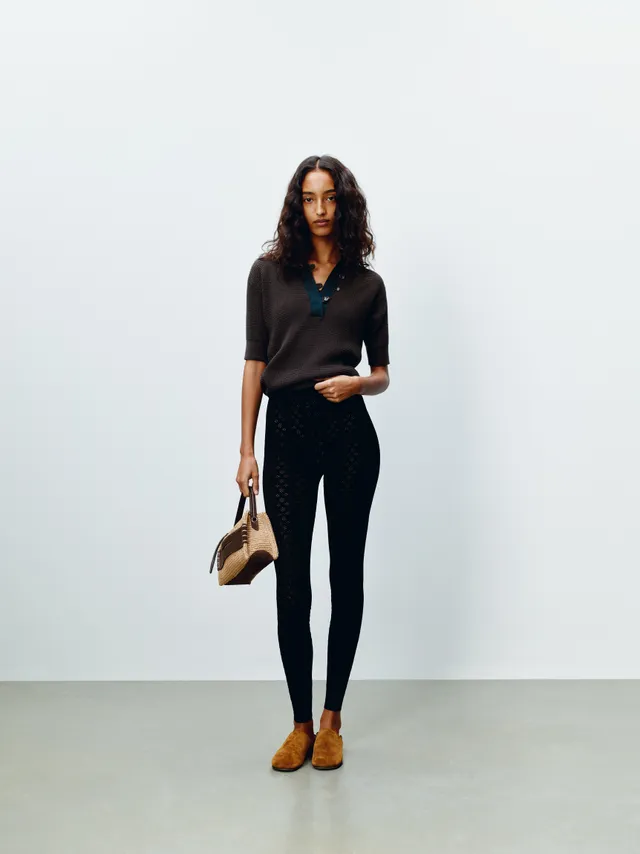 J.W.Anderson Knitted Polo Top Military Green Damen Strick