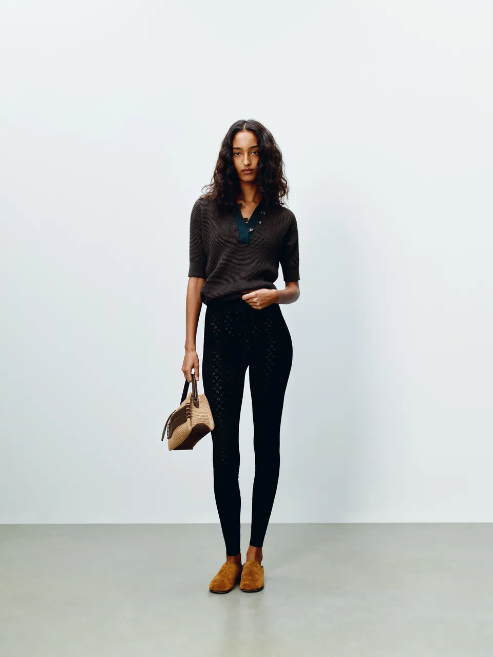 J.W.Anderson Knitted Polo Top Military Green Damen Strick