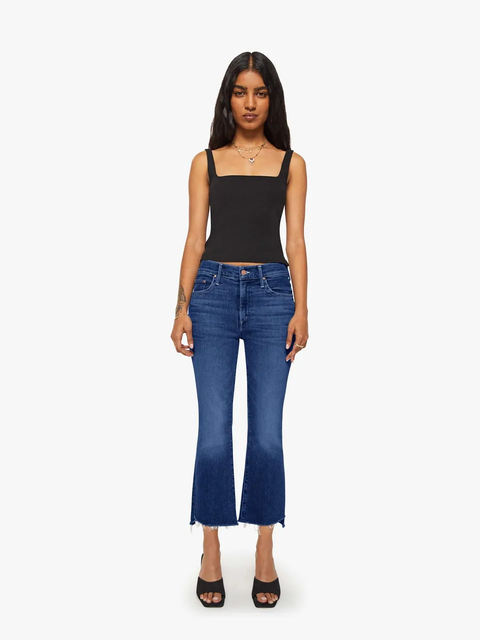 Mother Denim The Lil Insider Crop Step Fray Jeans Off Limits