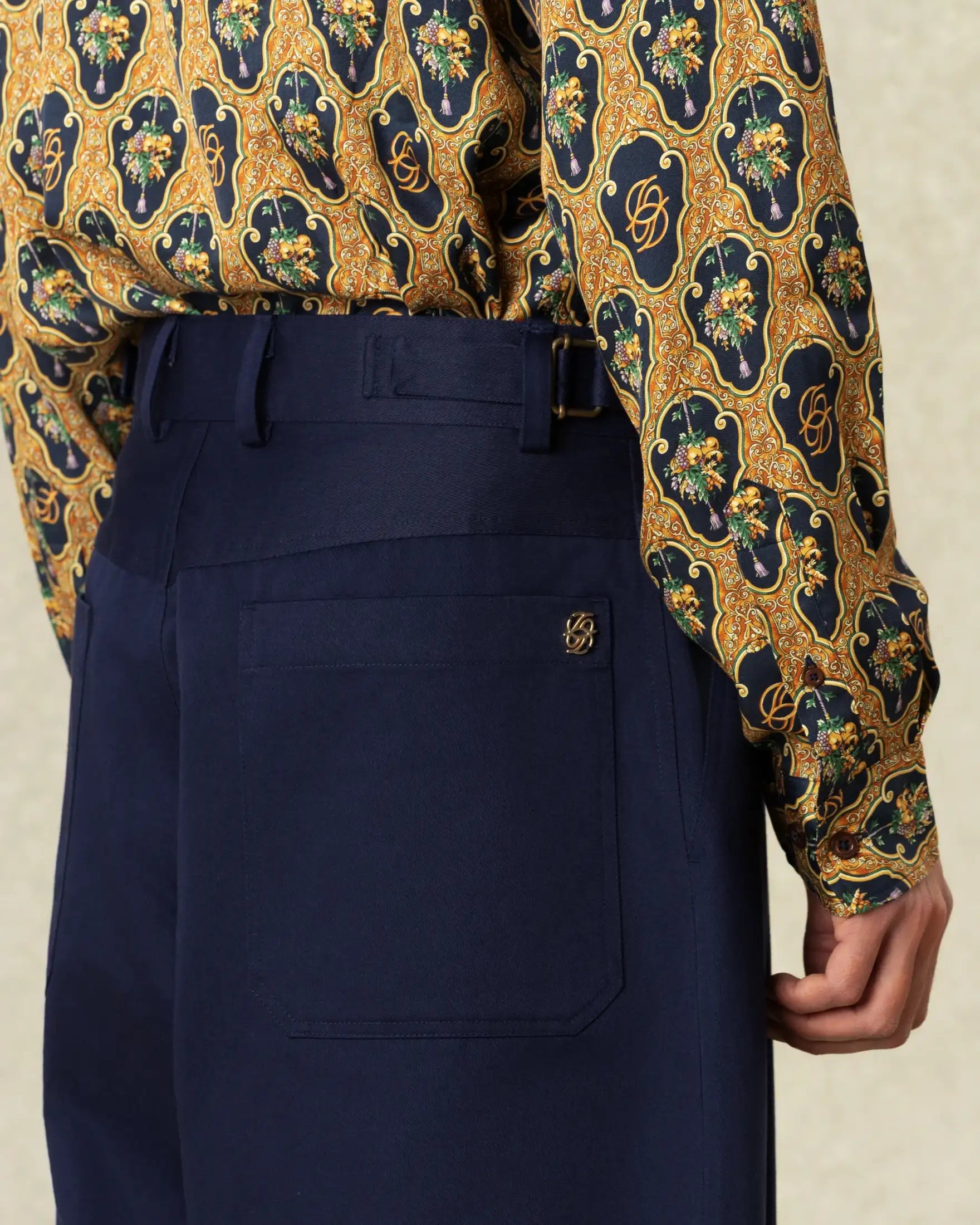 Drôle De Monsieur Twill Pantalon Ballon Hose Navy Polyester