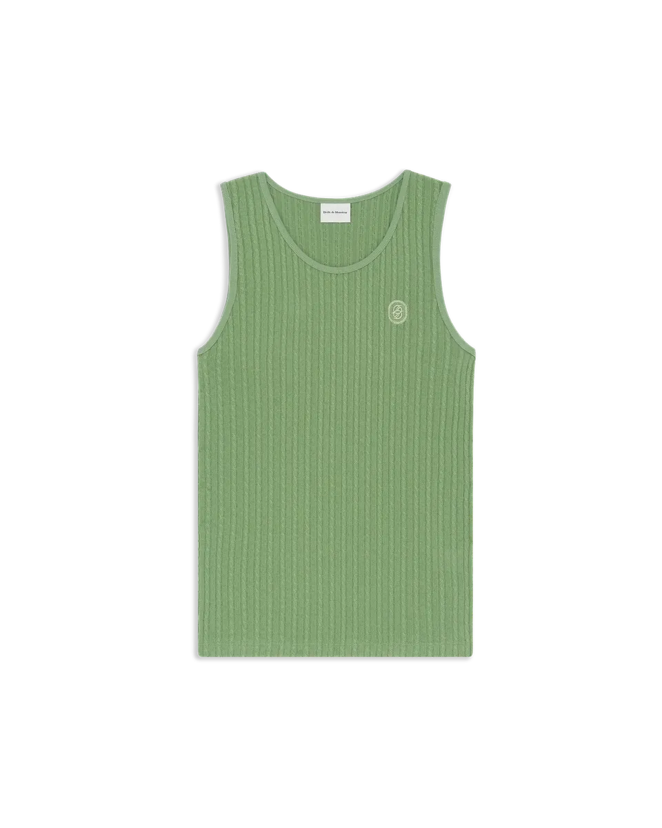Drôle De Monsieur Débardeur D Miroir Tanktop hellgrün Baumwolle