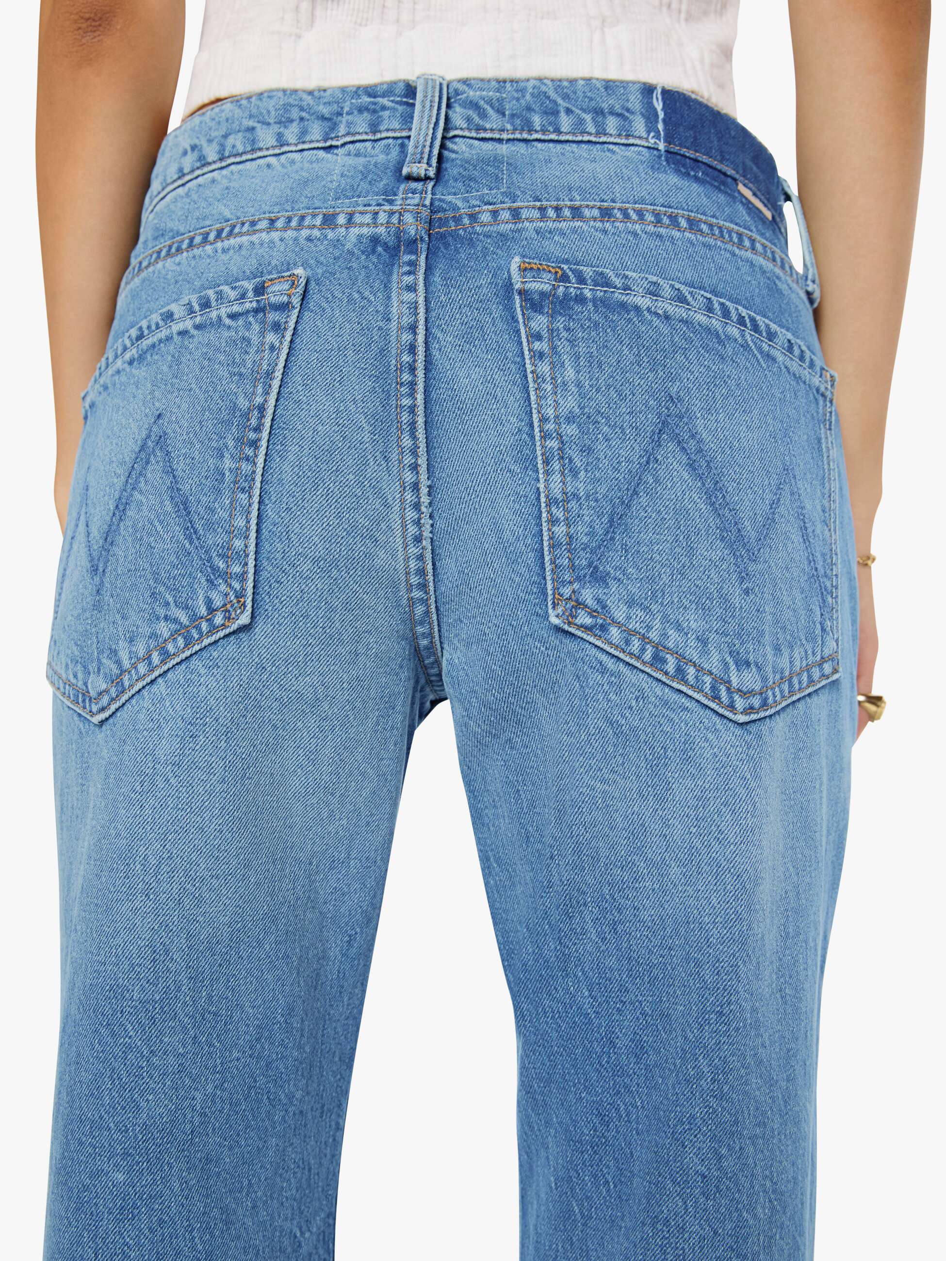 Mother Lil Reifler Petite Jeans Early Blue Mittelblau