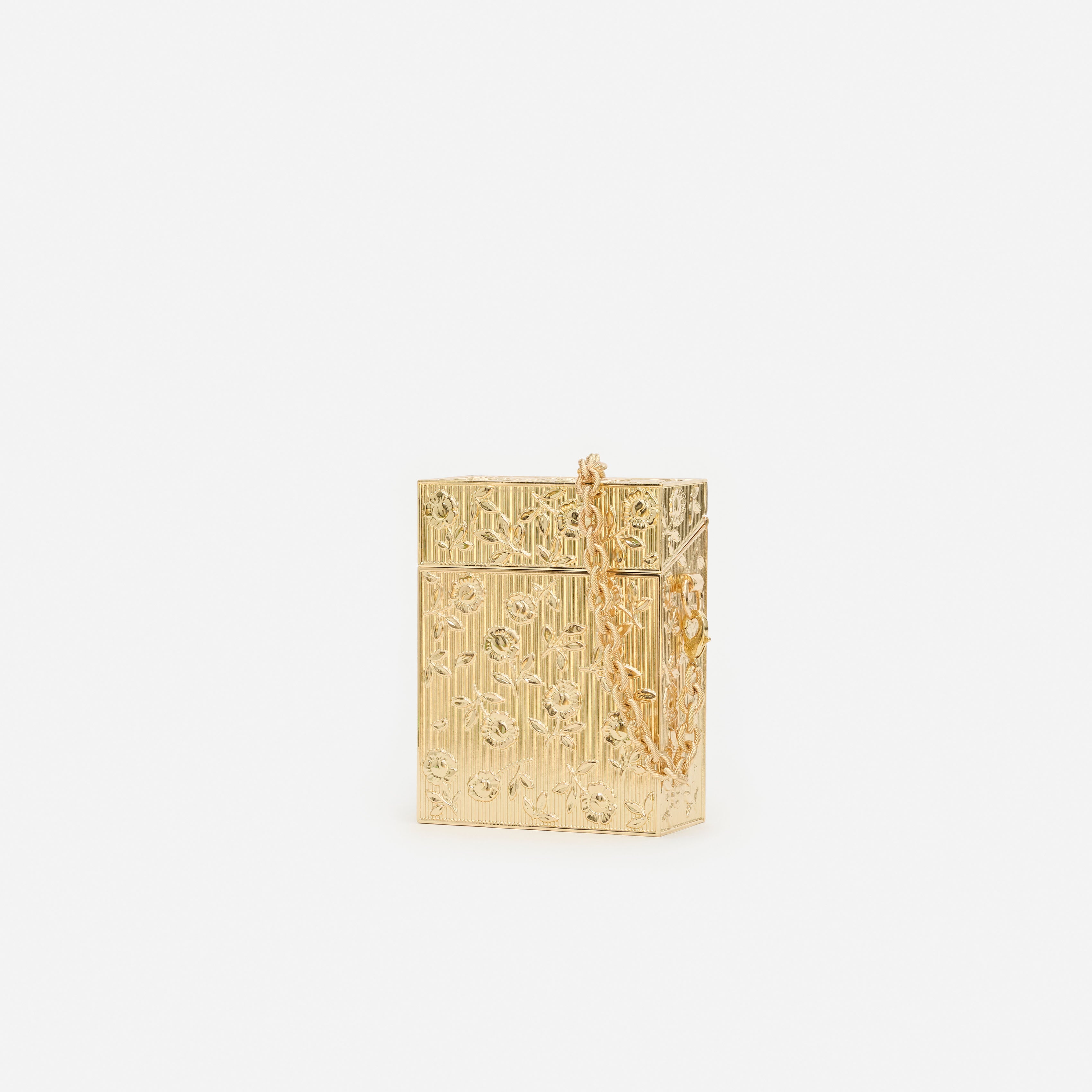 Self Portrait Micro Bag Metall gold floral One Size