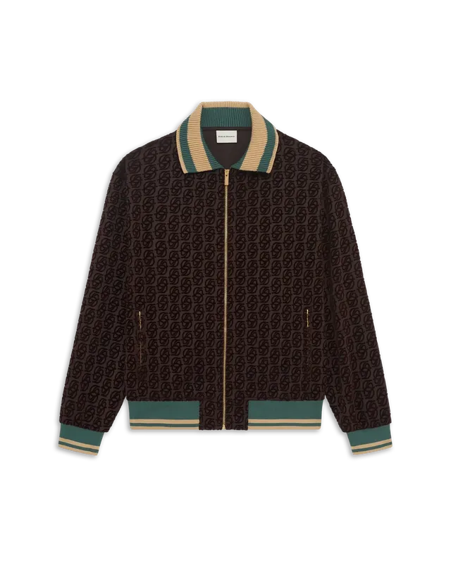 Drôle De Monsieur La Track Jacket Monogramme Trainingsjacke braun