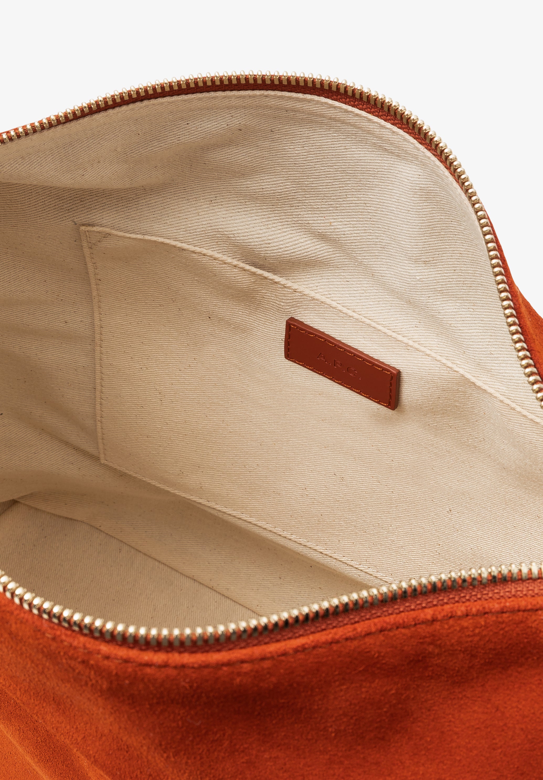 A.P.C. Vera Tasche Orange Wildleder Schultertasche
