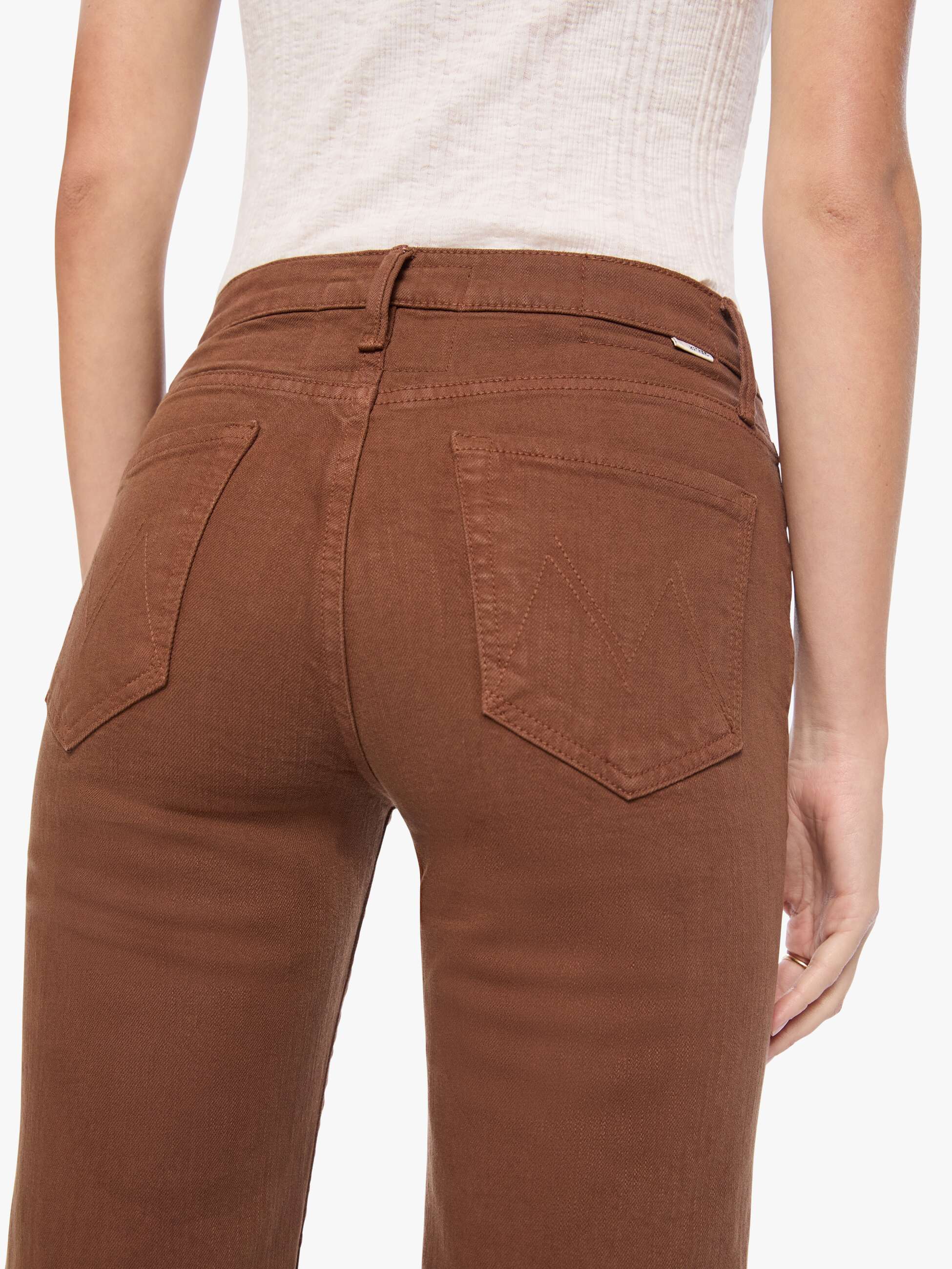 Mother The Kick It Jeans Bison Braun High Waist Straight