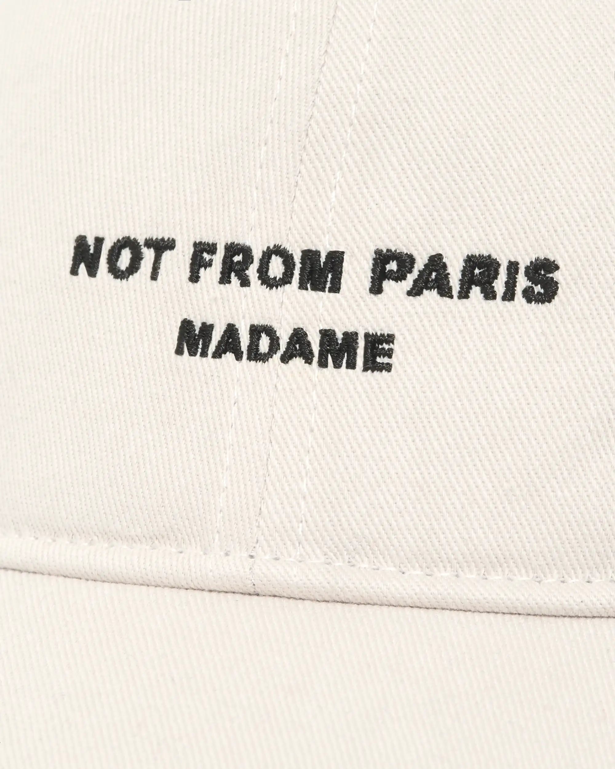 Drôle De Monsieur Slogan Cap Basecap Off-White Baumwolle