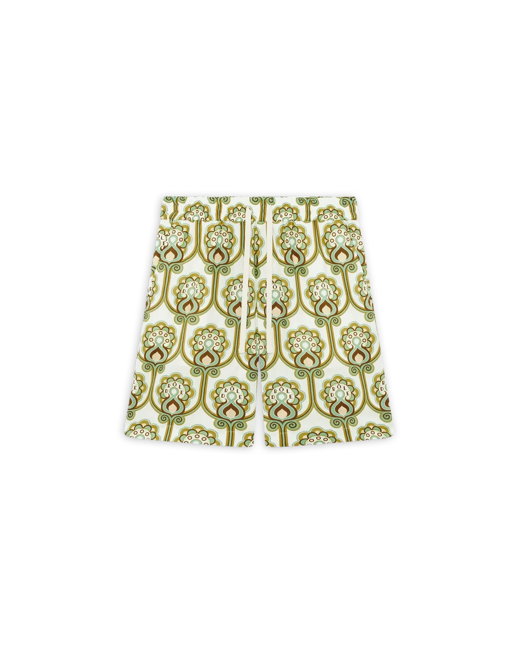 Drôle De Monsieur Short Tapisserie Florale Shorts Grün Leinen