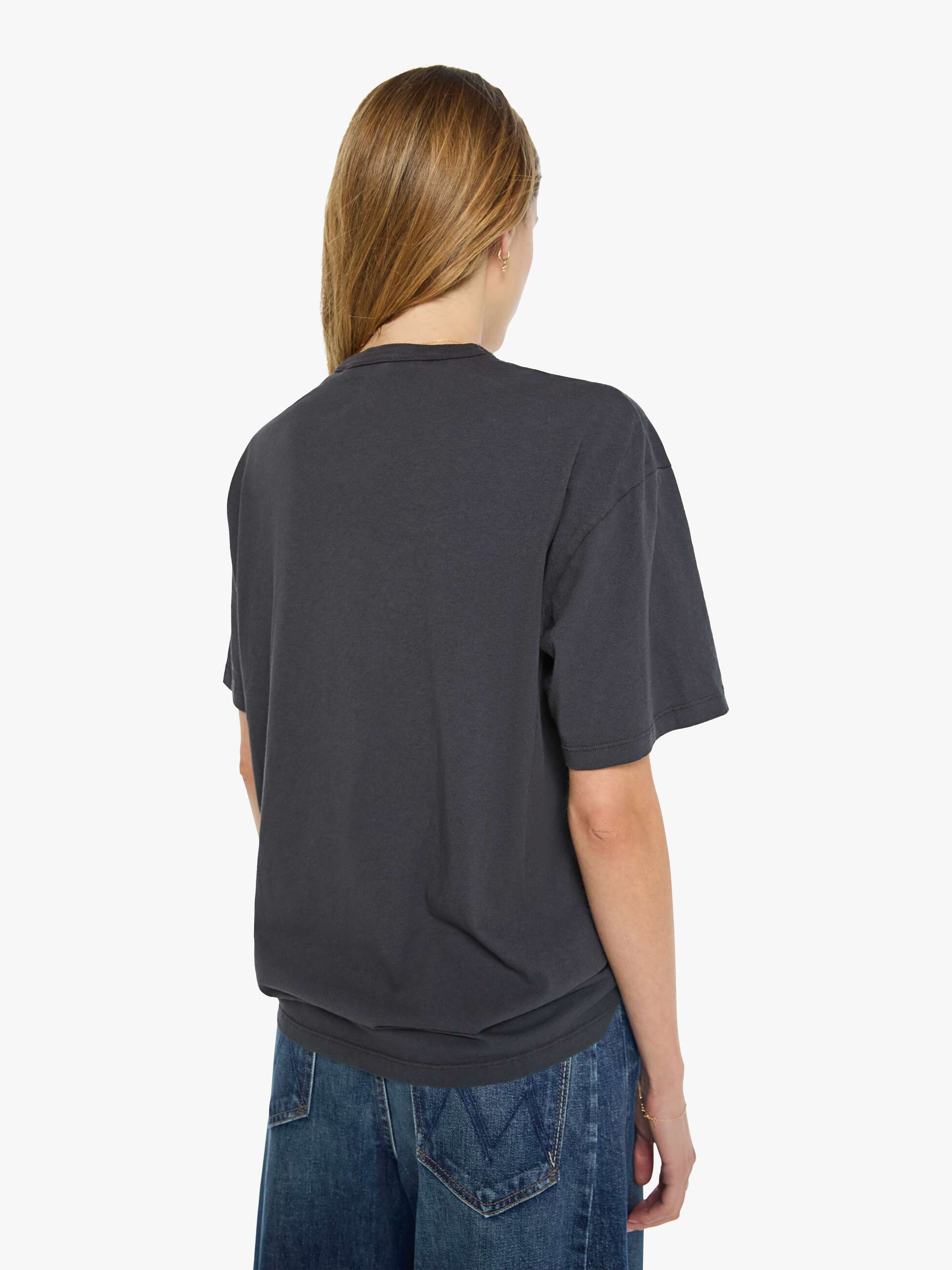 MOTHER The Lowdown T-Shirt Tiger Schwarz