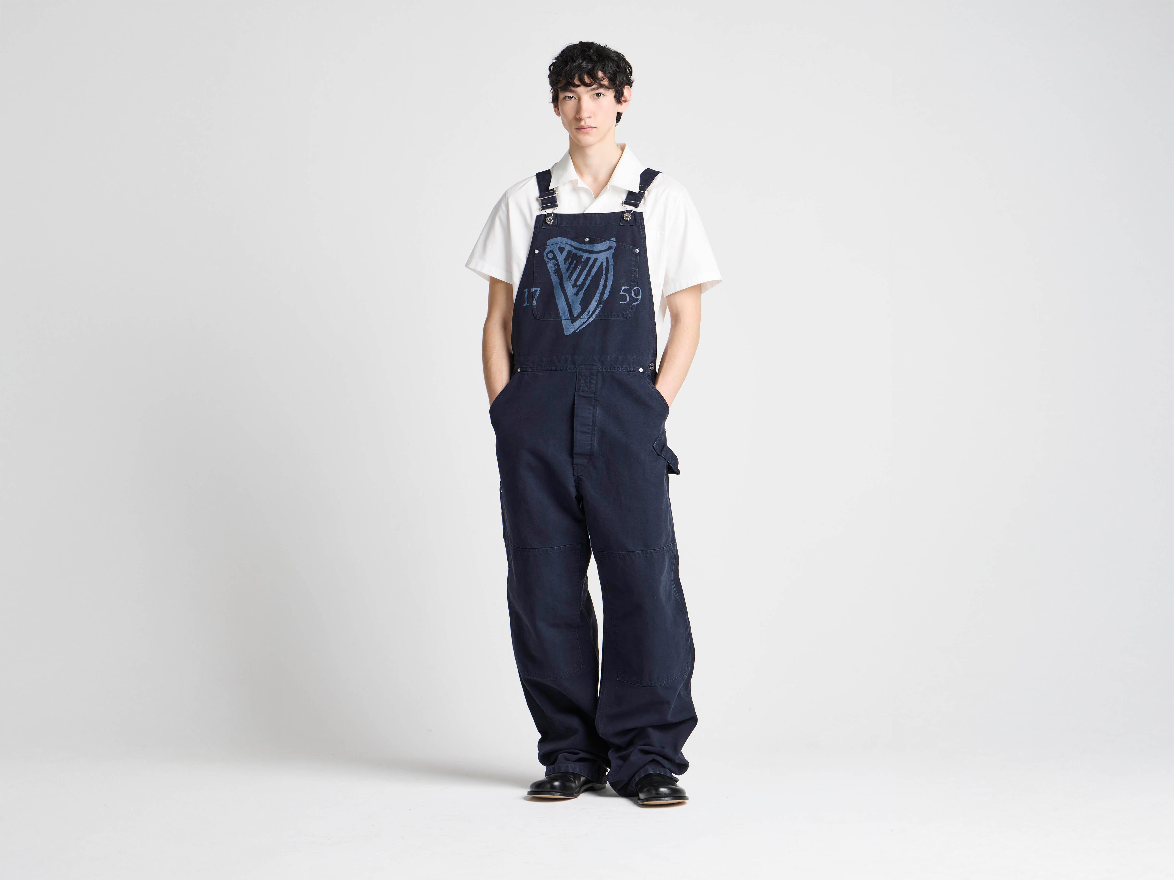 JW Anderson x Guinness Latzhose Indigo Baumwolle Unisex