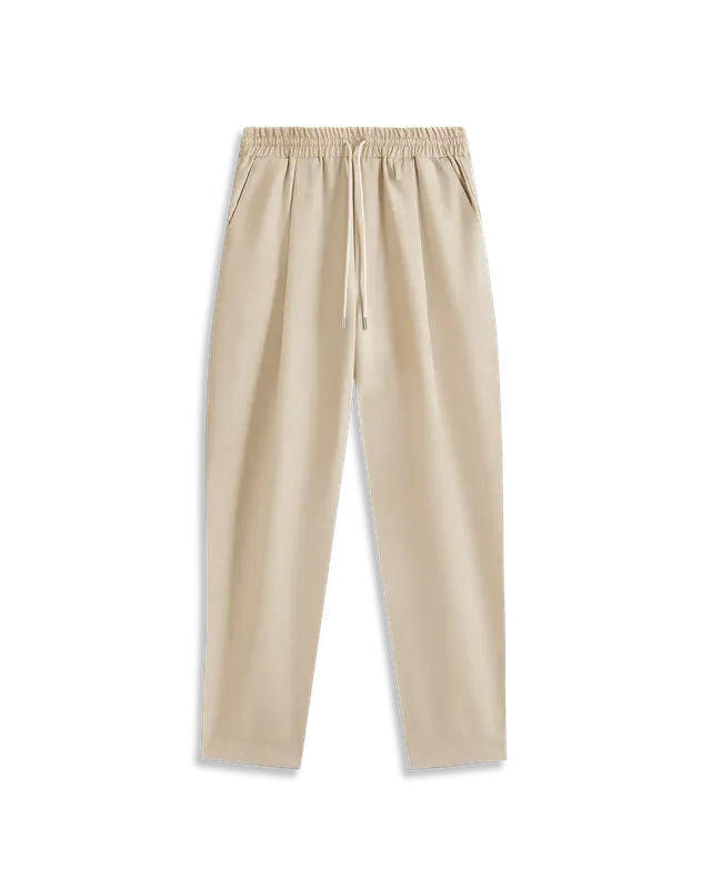 Drôle De Monsieur Le Pantalon Cropped Hose Beige Wolle 3/4