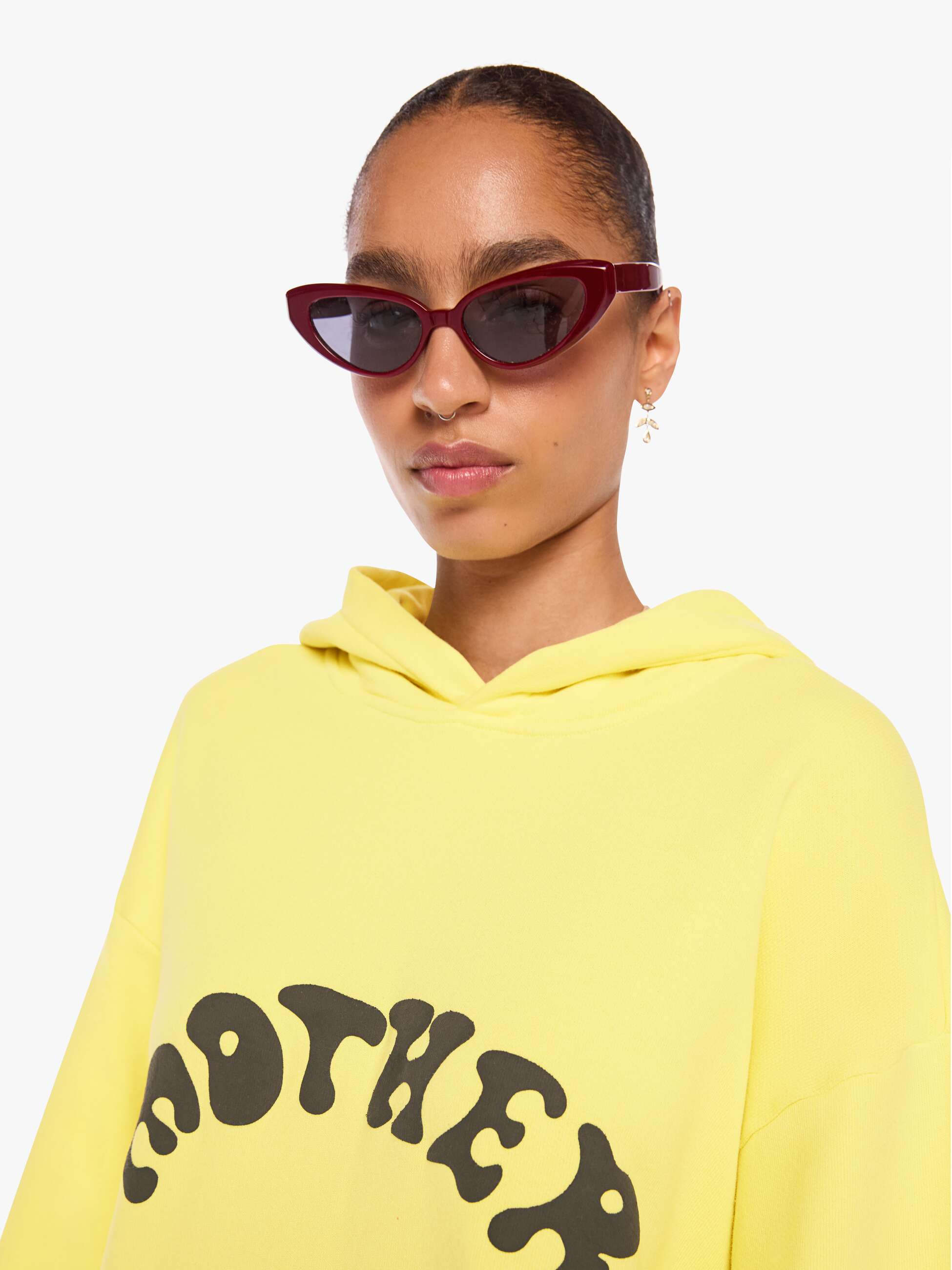 Mother Oversized Hoodie Gooey gelb Baumwolle