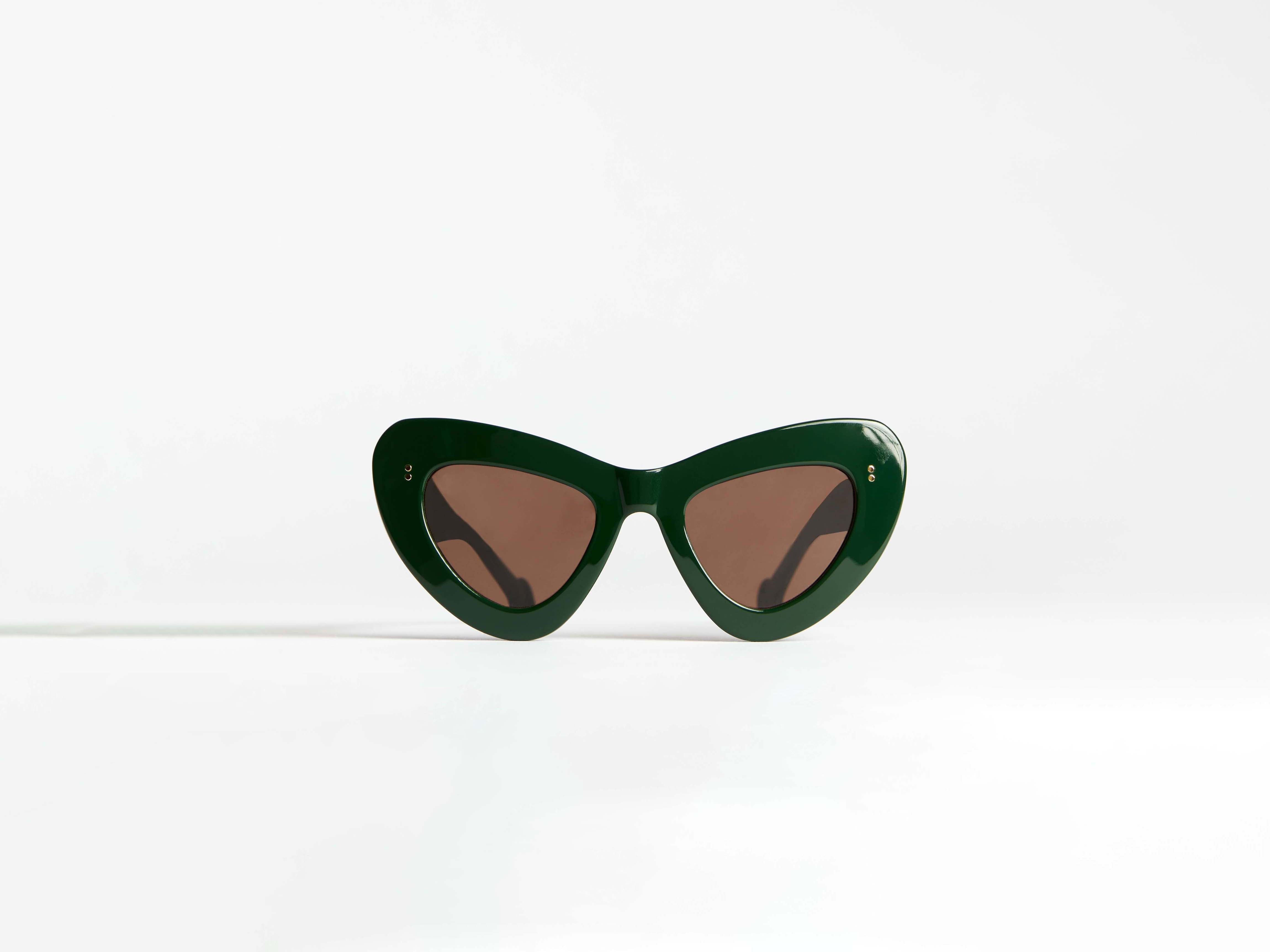 J.W.Anderson JWA06 Butterfly Sonnenbrille Forest Green Acetat Unisex