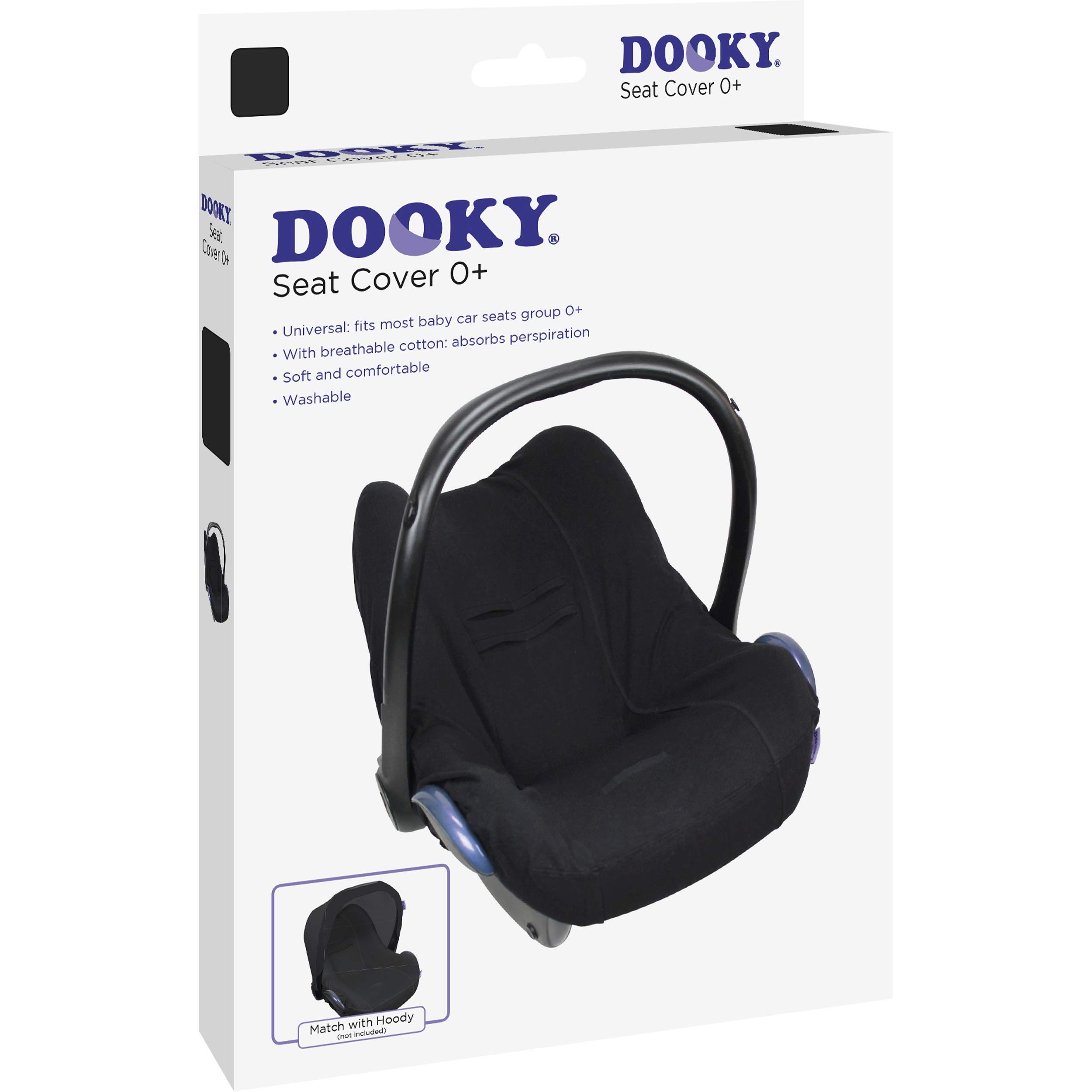 Dooky Hoody Combi Pack Sonnenschutz Babyschale Uni Black Schwarz