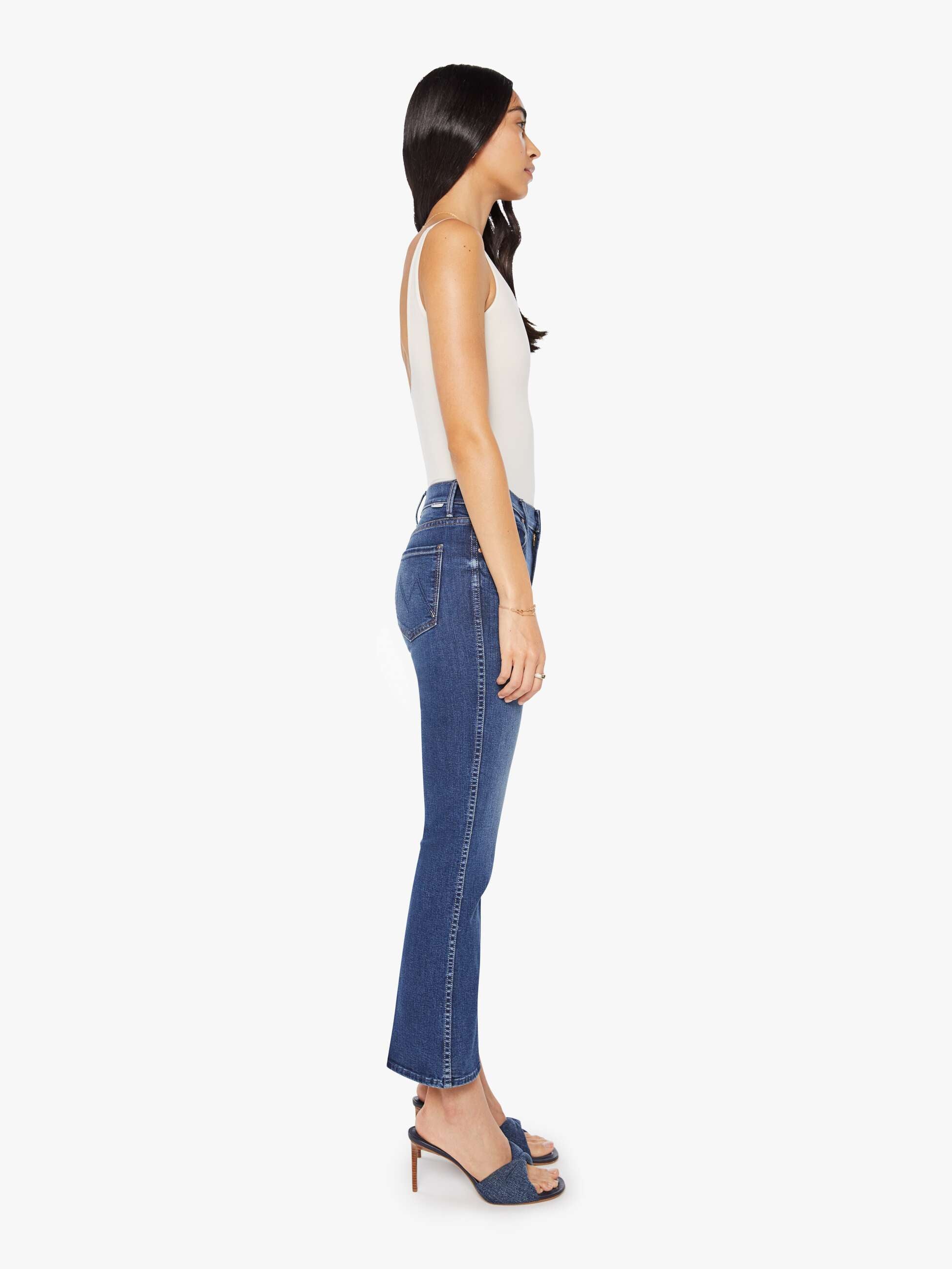 Mother Denim Smokin Double Flood Jeans Start Your Engines