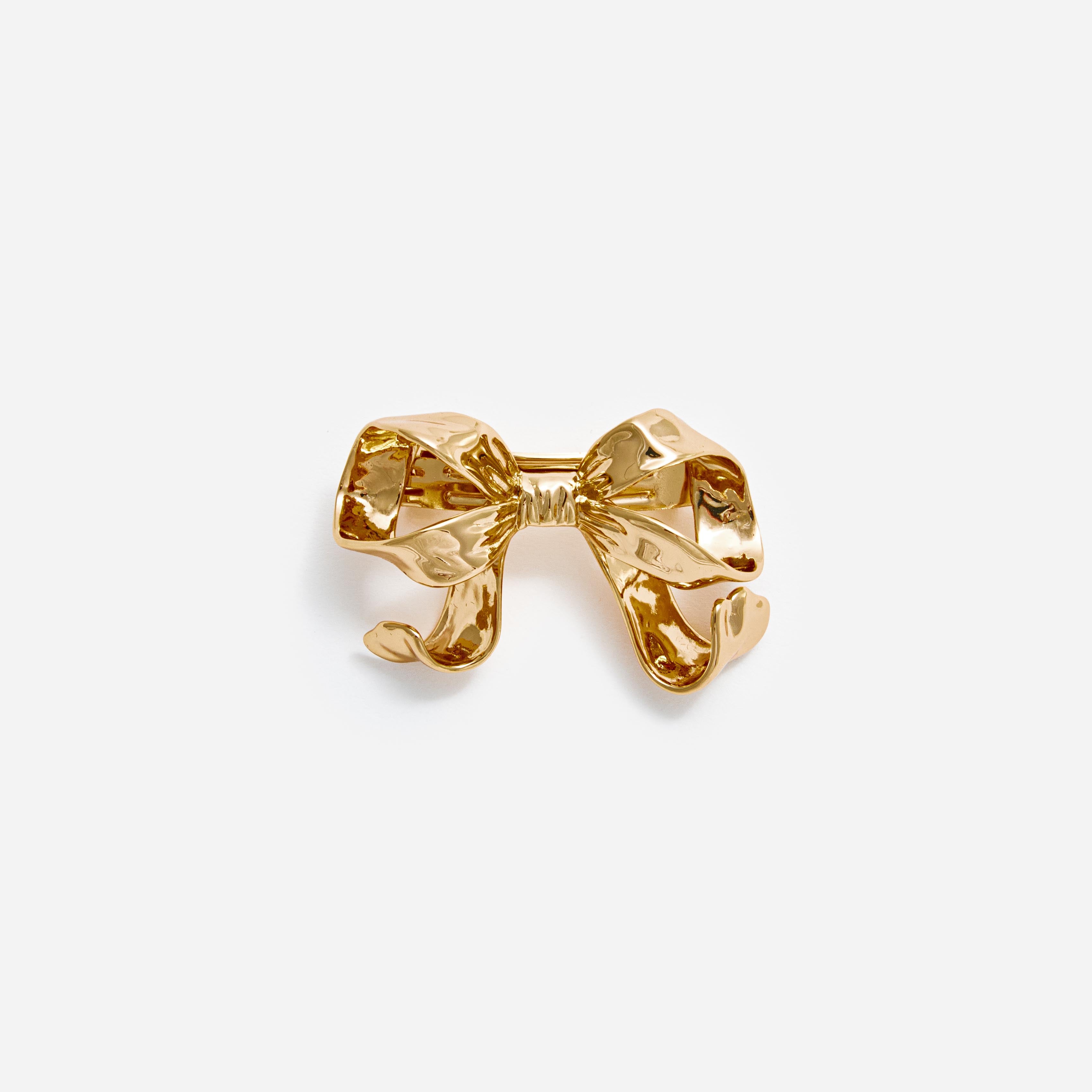 Self Portrait Gold Bow Hair Clip Haarspange Gold Messing