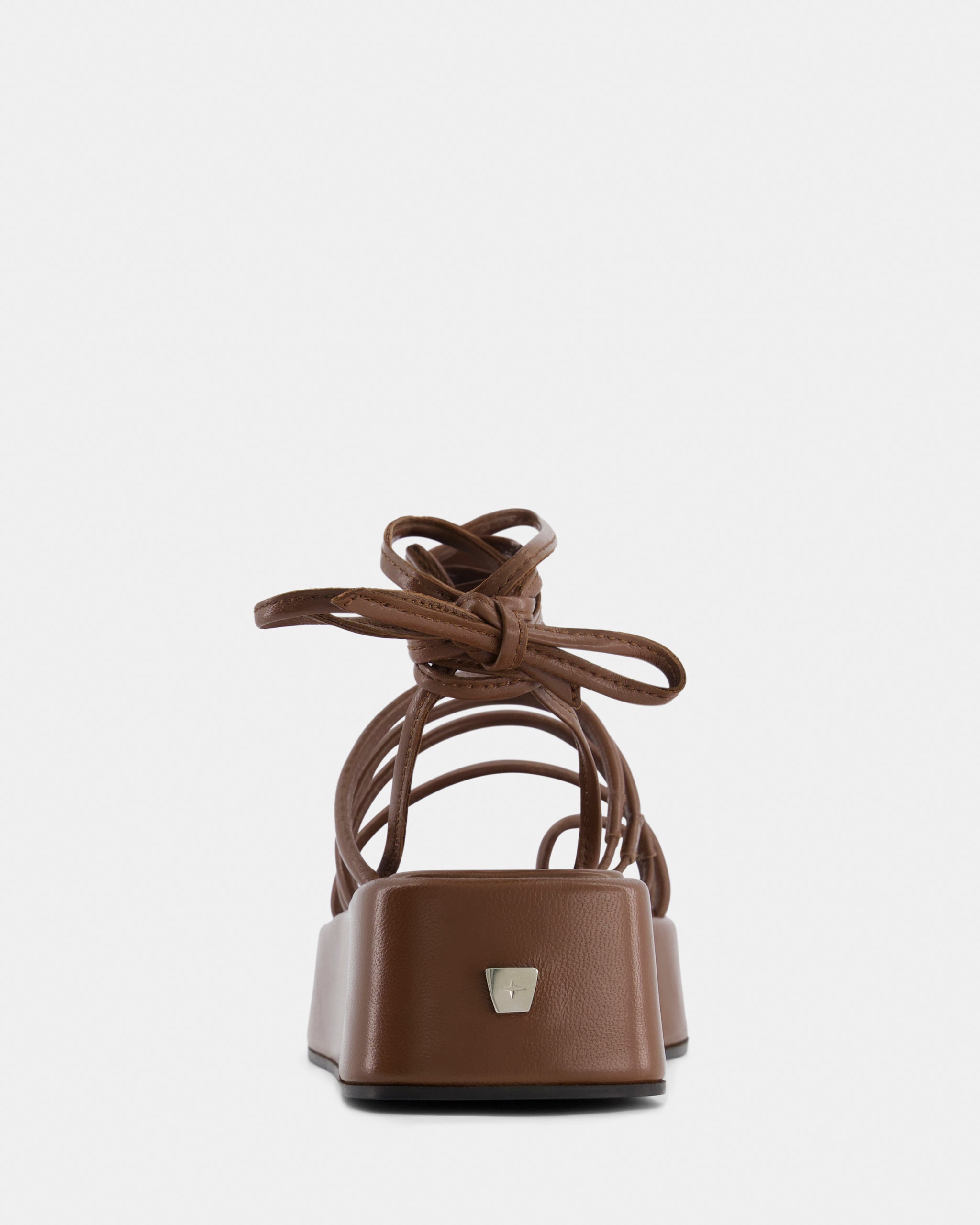 Nodaleto Bulla Gaia Sandale Tan Nappa Plateau 50 mm