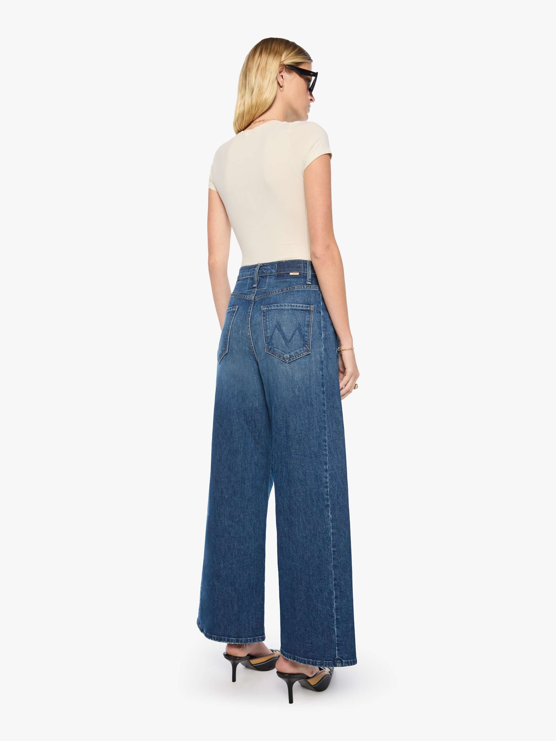 Mother Pipe-Dream Skimp Jeans Buckaroo Barrel Super High-Rise
