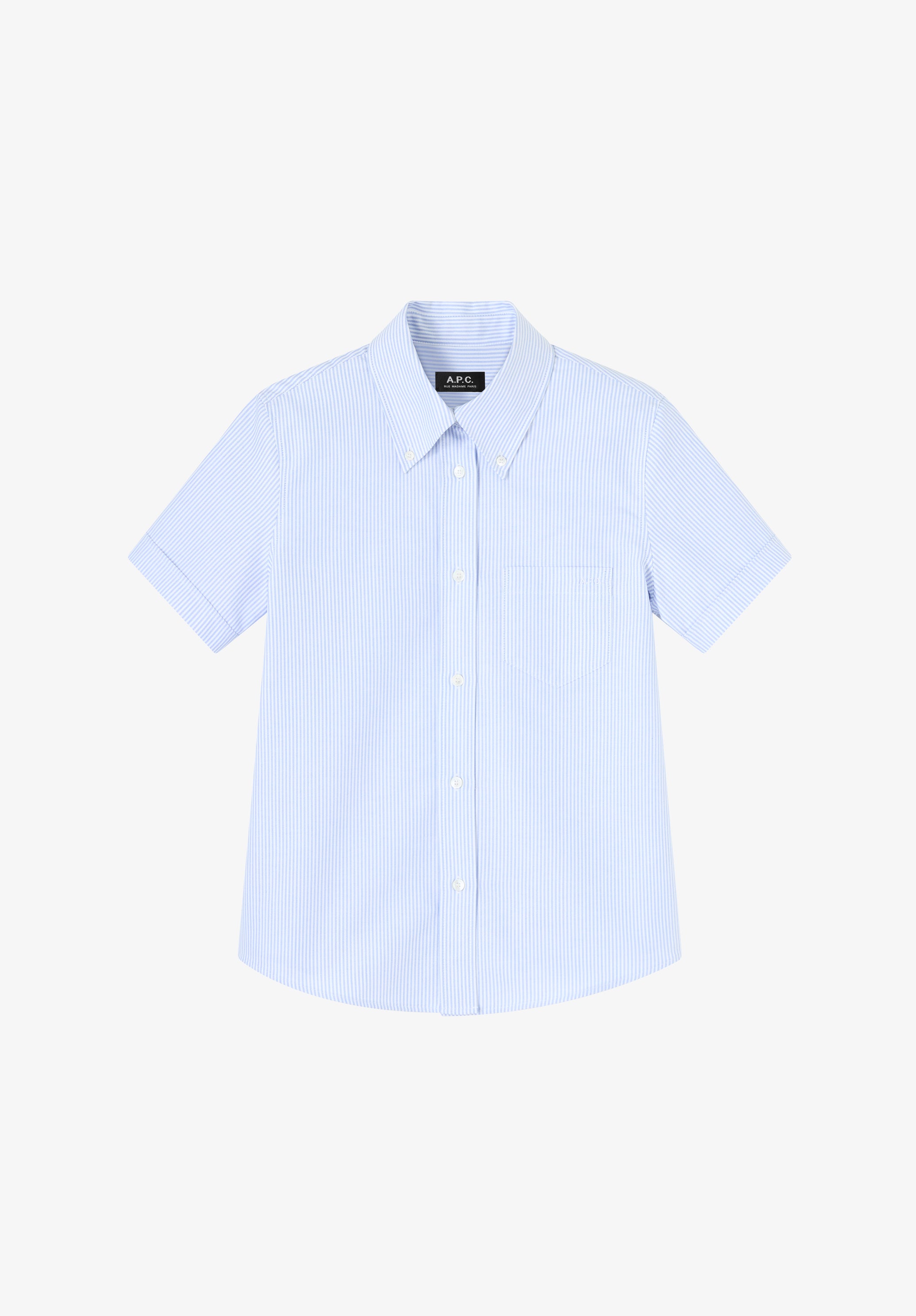 A.P.C. Hemd Uniforme Hemd blau Bio-Baumwolle