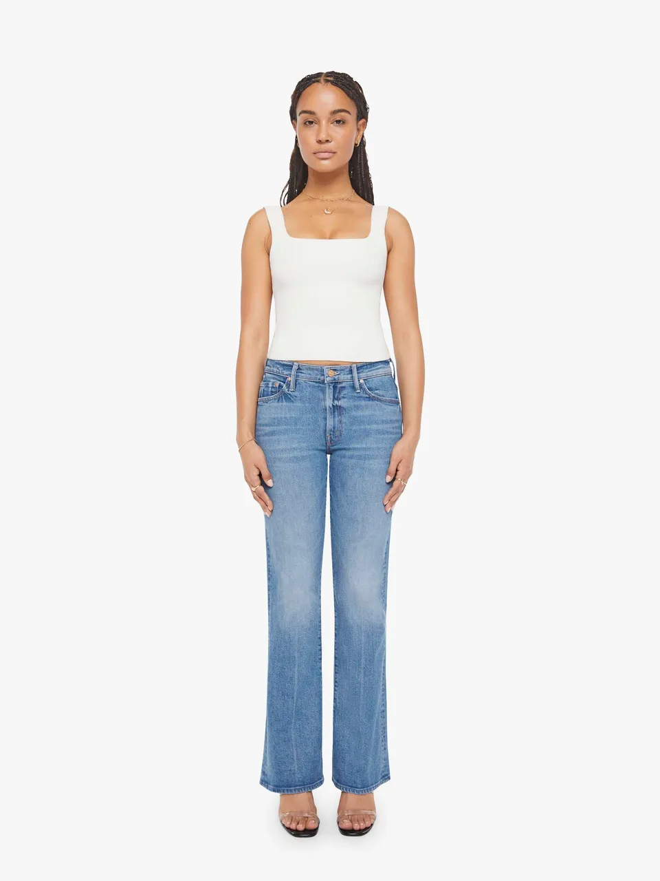 Mother The Lil Outsider Skimp Jeans Hokey Pokey Bootcut