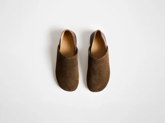 J.W.Anderson Slipper Mules Chocolate Brown Wildleder