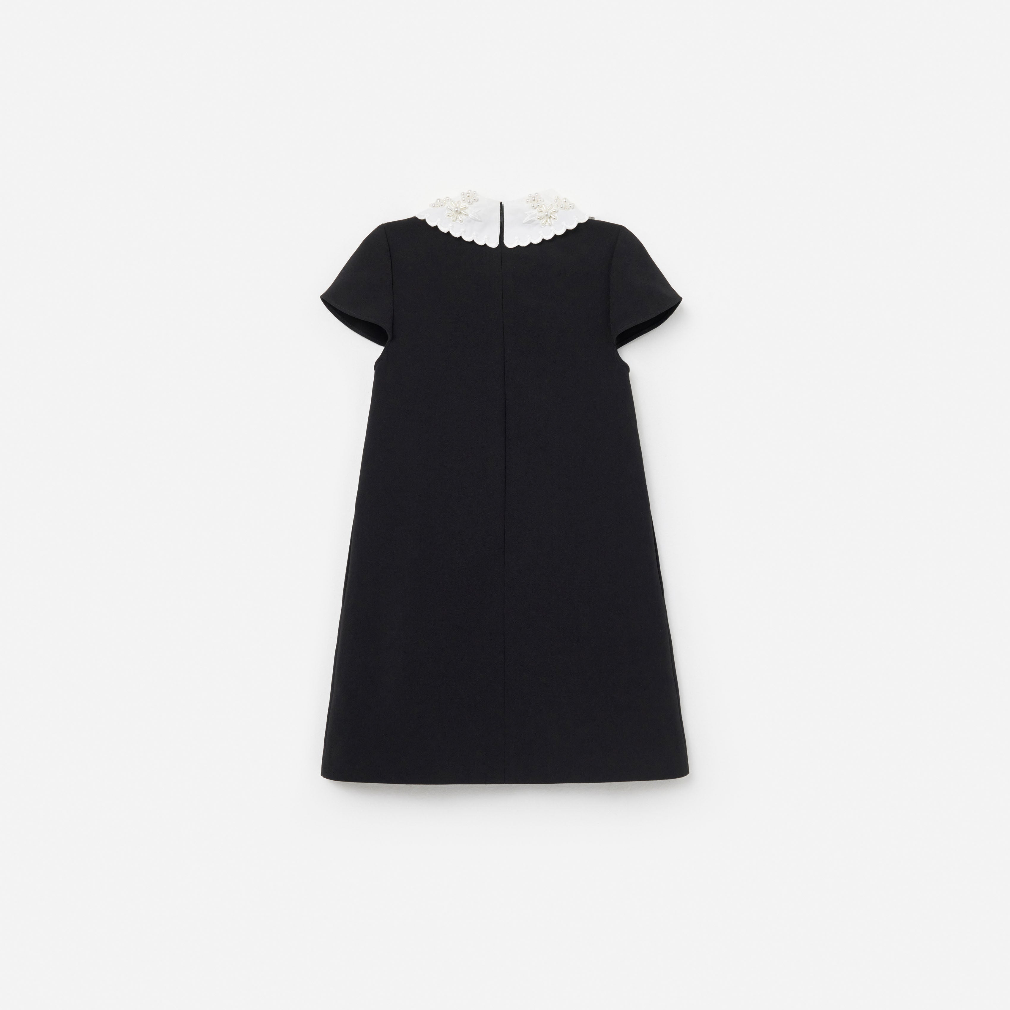 Self-Portrait Black Crepe Bow Collar Kinderkleid Schwarz Crepe