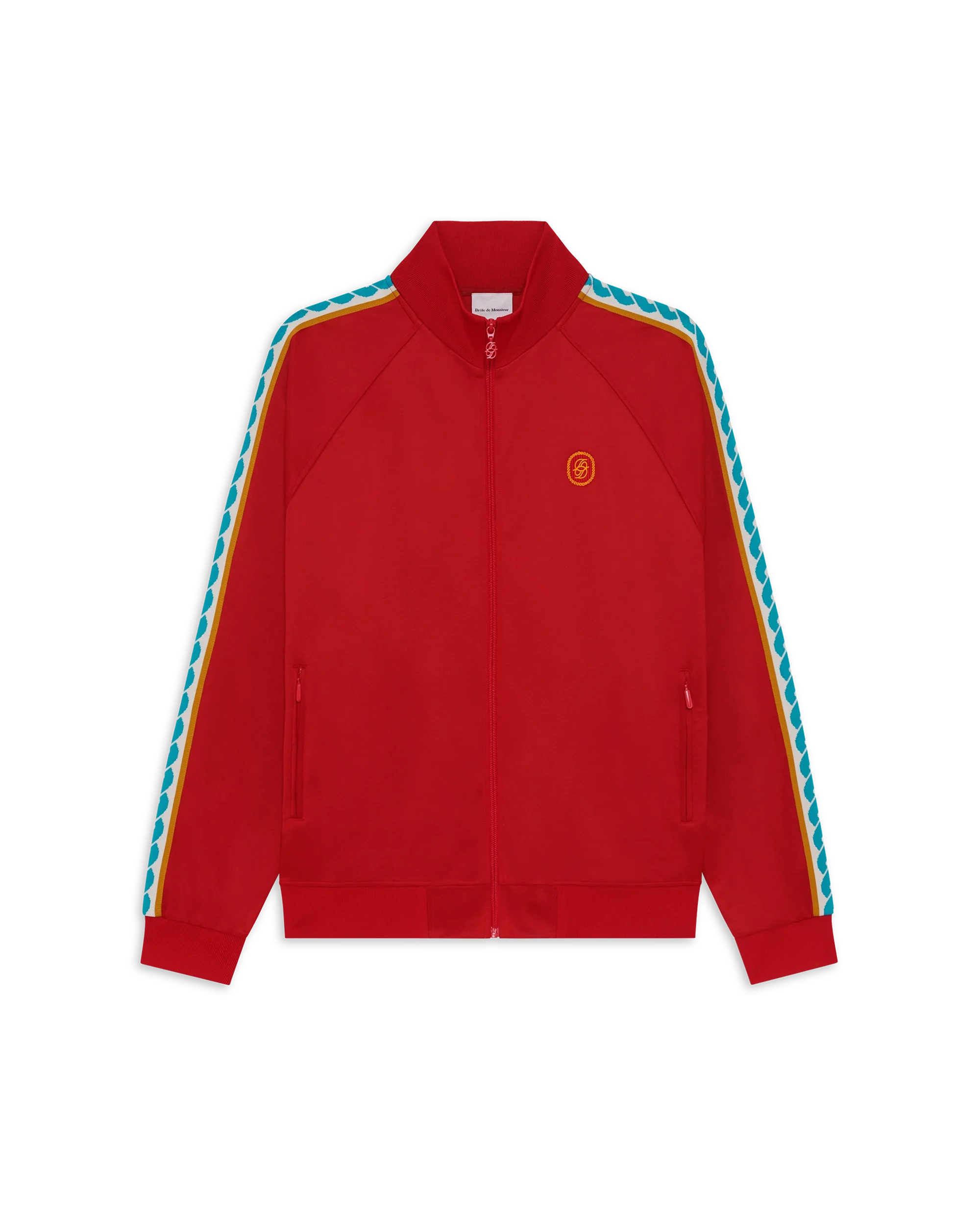 Drôle De Monsieur Veste Trainingsjacke rot Baumwollmix