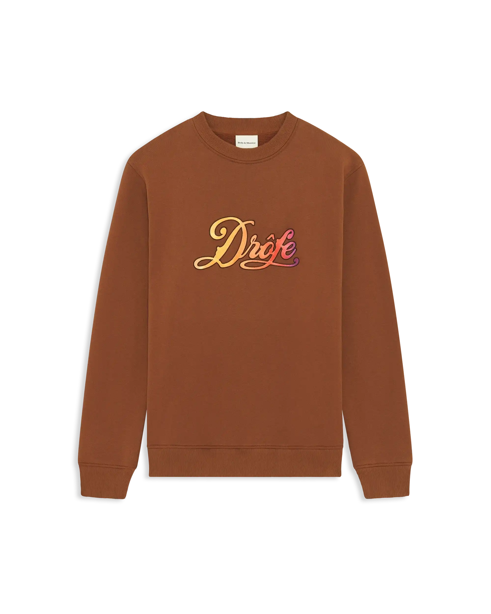 Drôle De Monsieur Dégradé Sweatshirt Braun Baumwollmix Stick