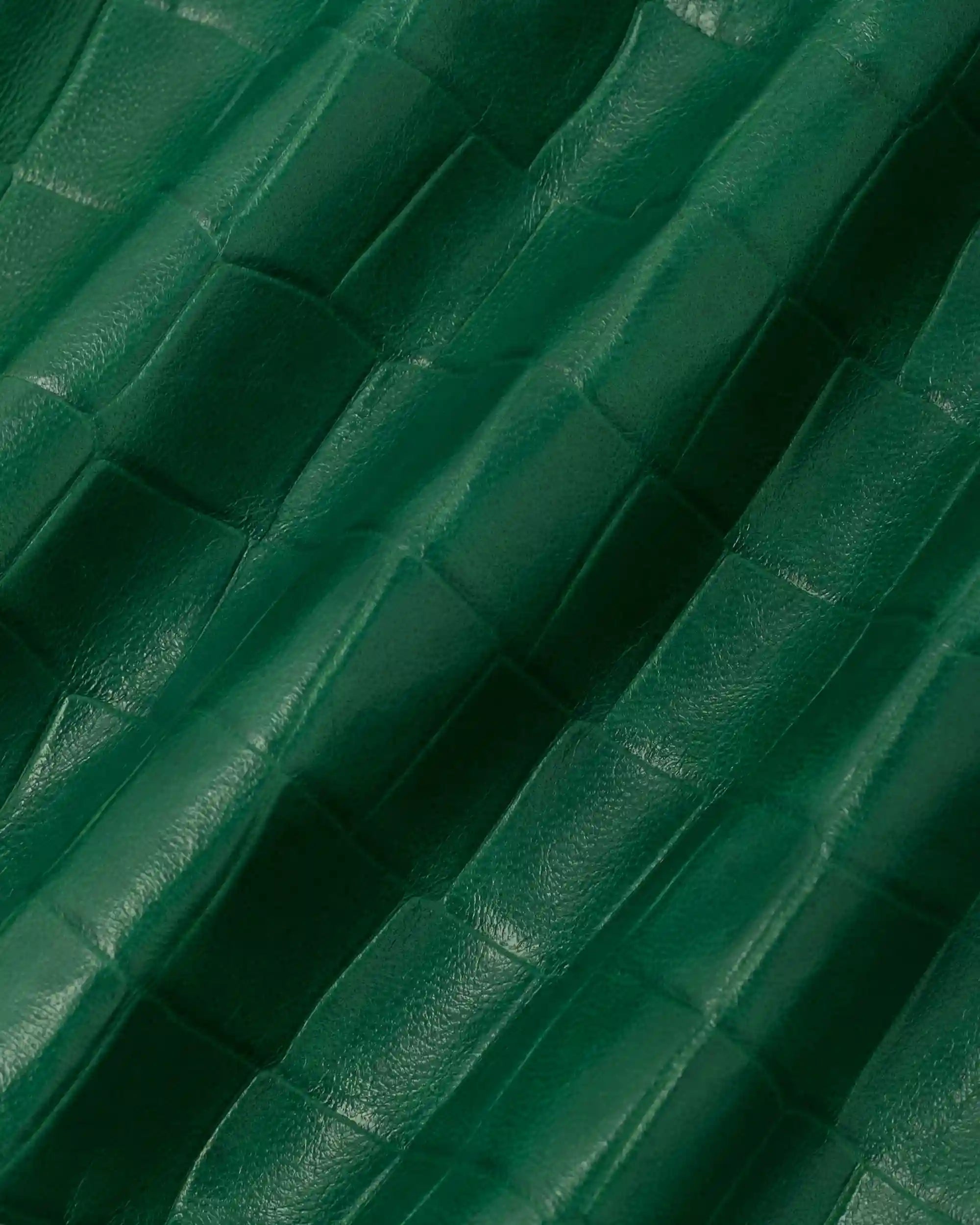 Drôle De Monsieur Cuir Croco Lederjacke dunkelgrün