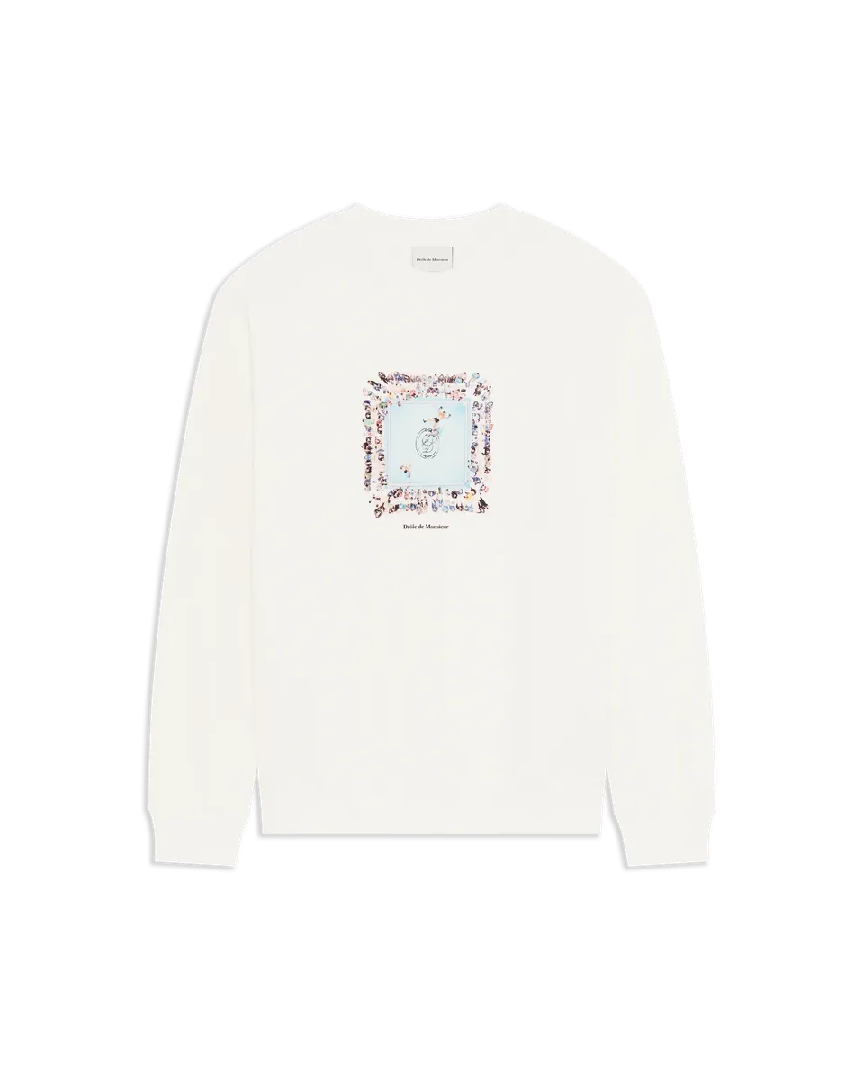 Drôle De Monsieur Boxer Ring Sweatshirt Pullover Off White