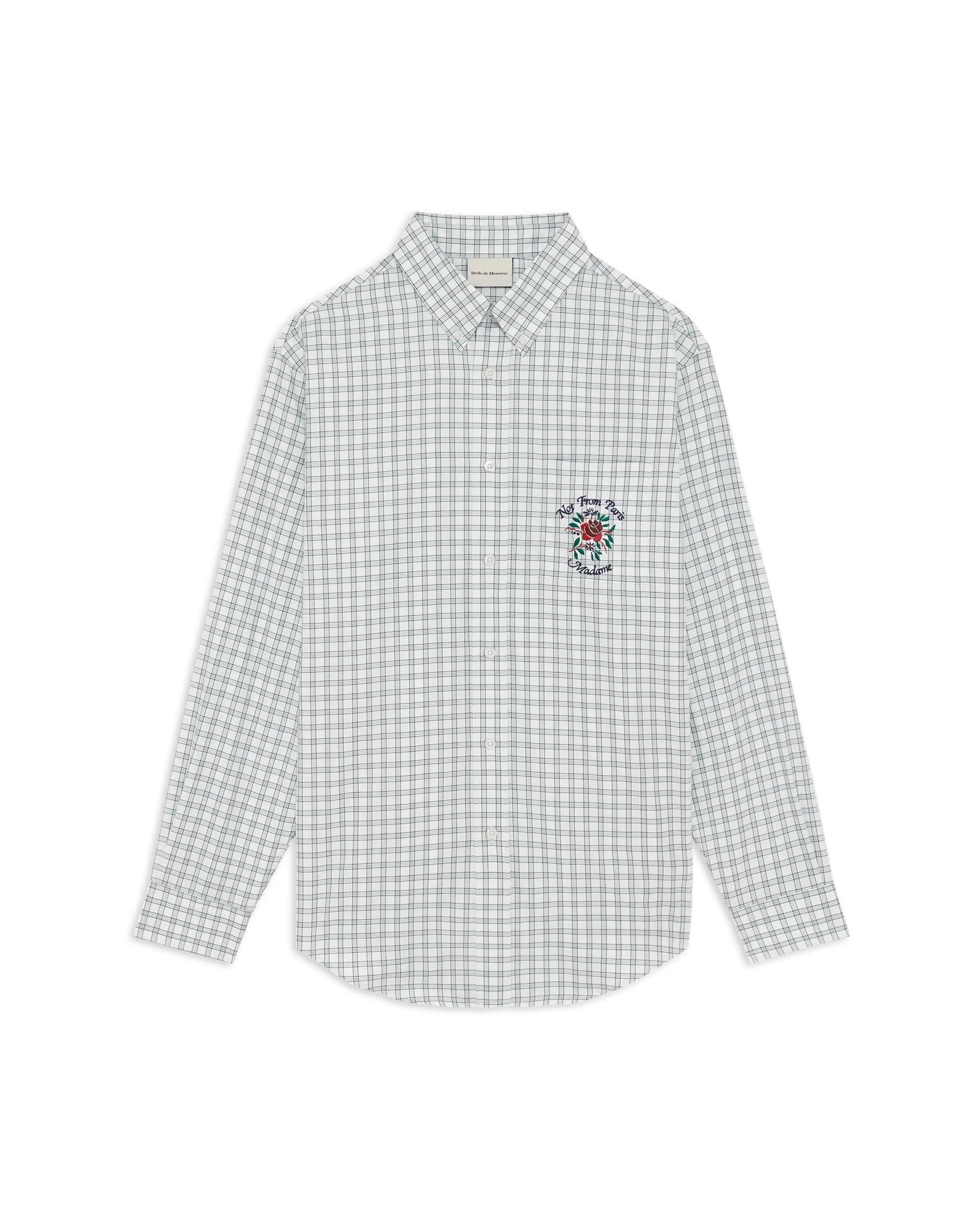 Drôle de Monsieur Chemise Carreaux Hemd Grün Baumwolle