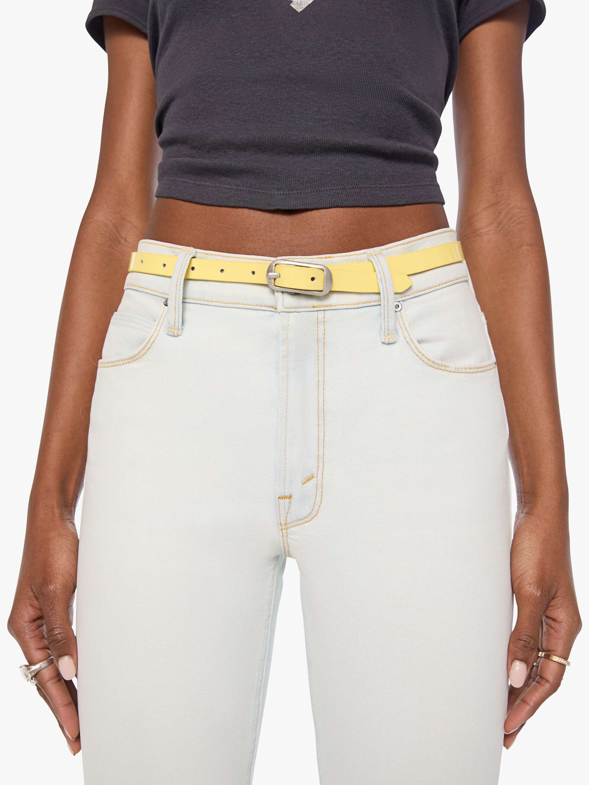 Mother The Patent Leather Belt Gürtel Gelb Lackleder
