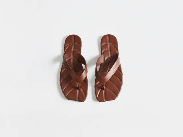 J.W.Anderson Leaf Slides Pantoletten Leder Damen