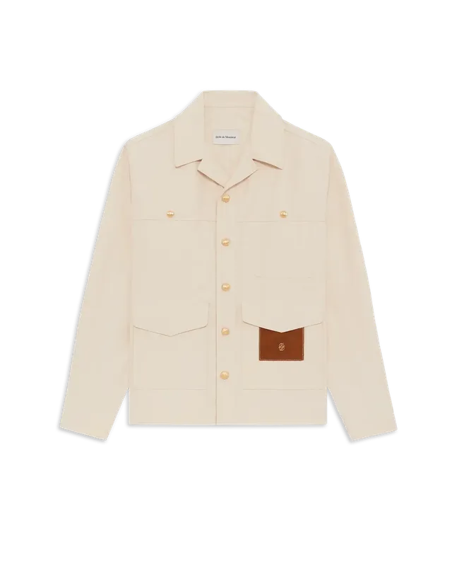 Drôle De Monsieur Work Jacke Baumwolle Off White