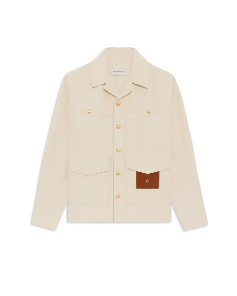 Drôle De Monsieur Work Jacke Baumwolle Off White