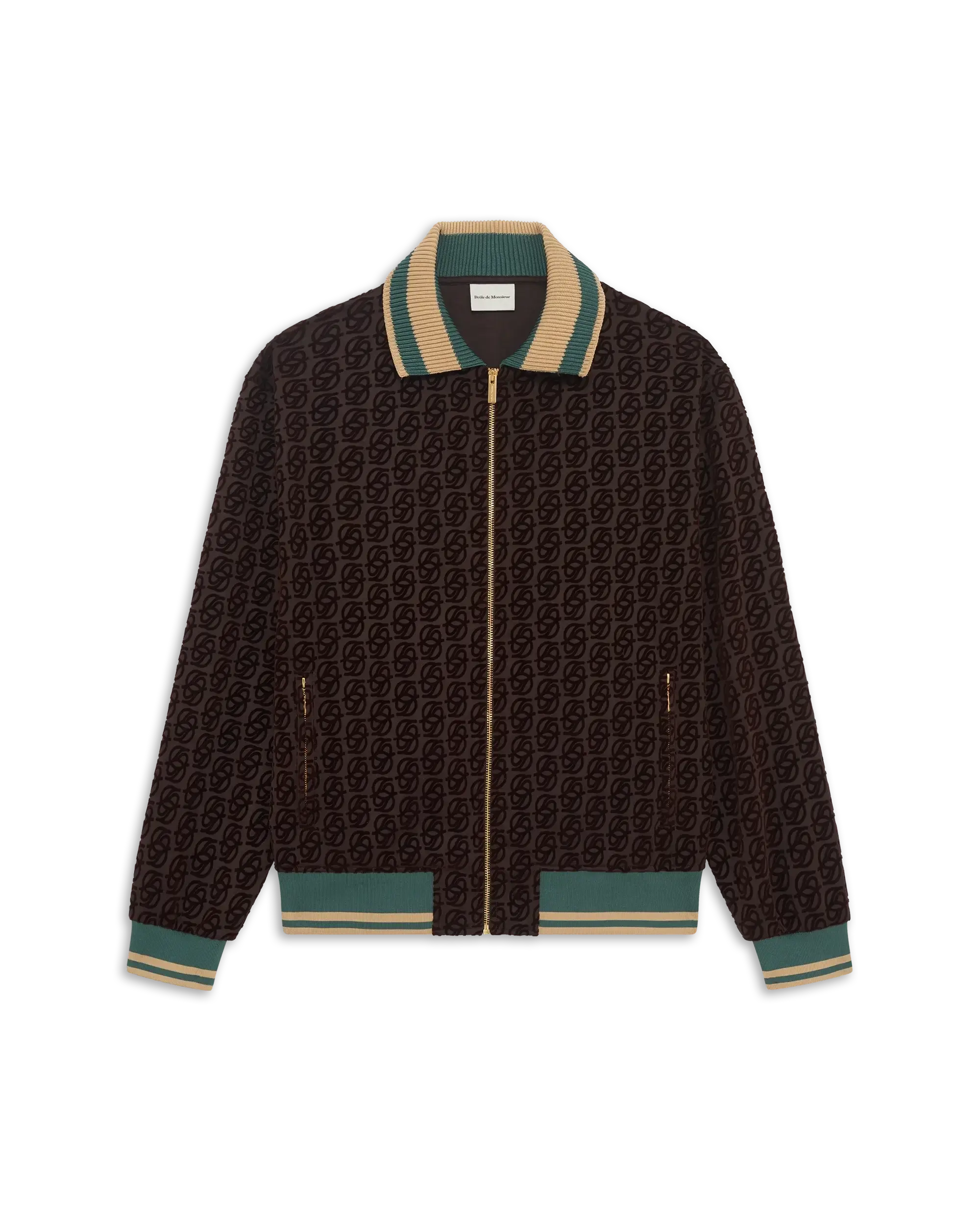 Drôle De Monsieur La Track Jacket Monogramme Trainingsjacke braun