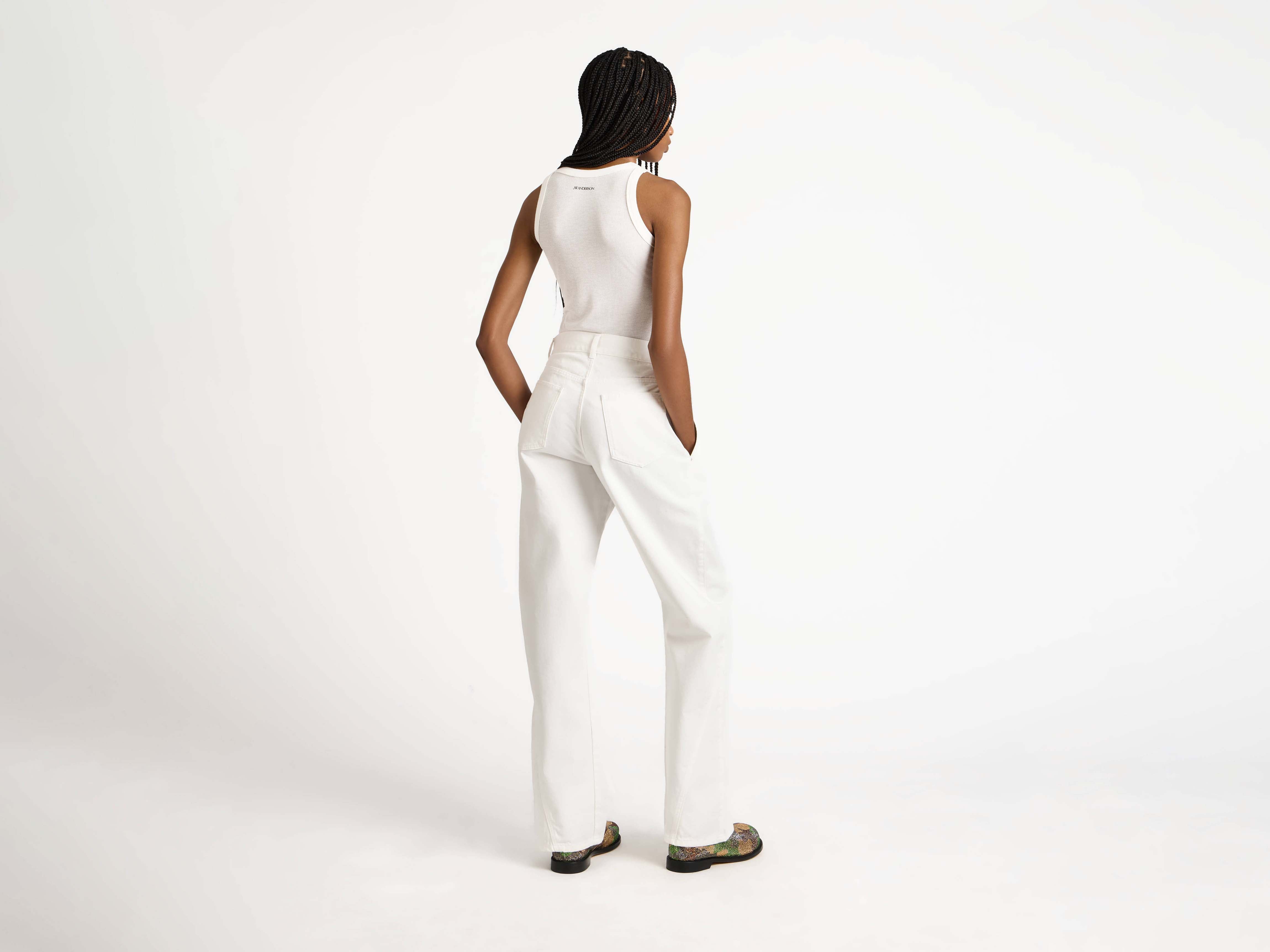 J.W.Anderson Twisted Workwear Jeans Off White Damen Denim